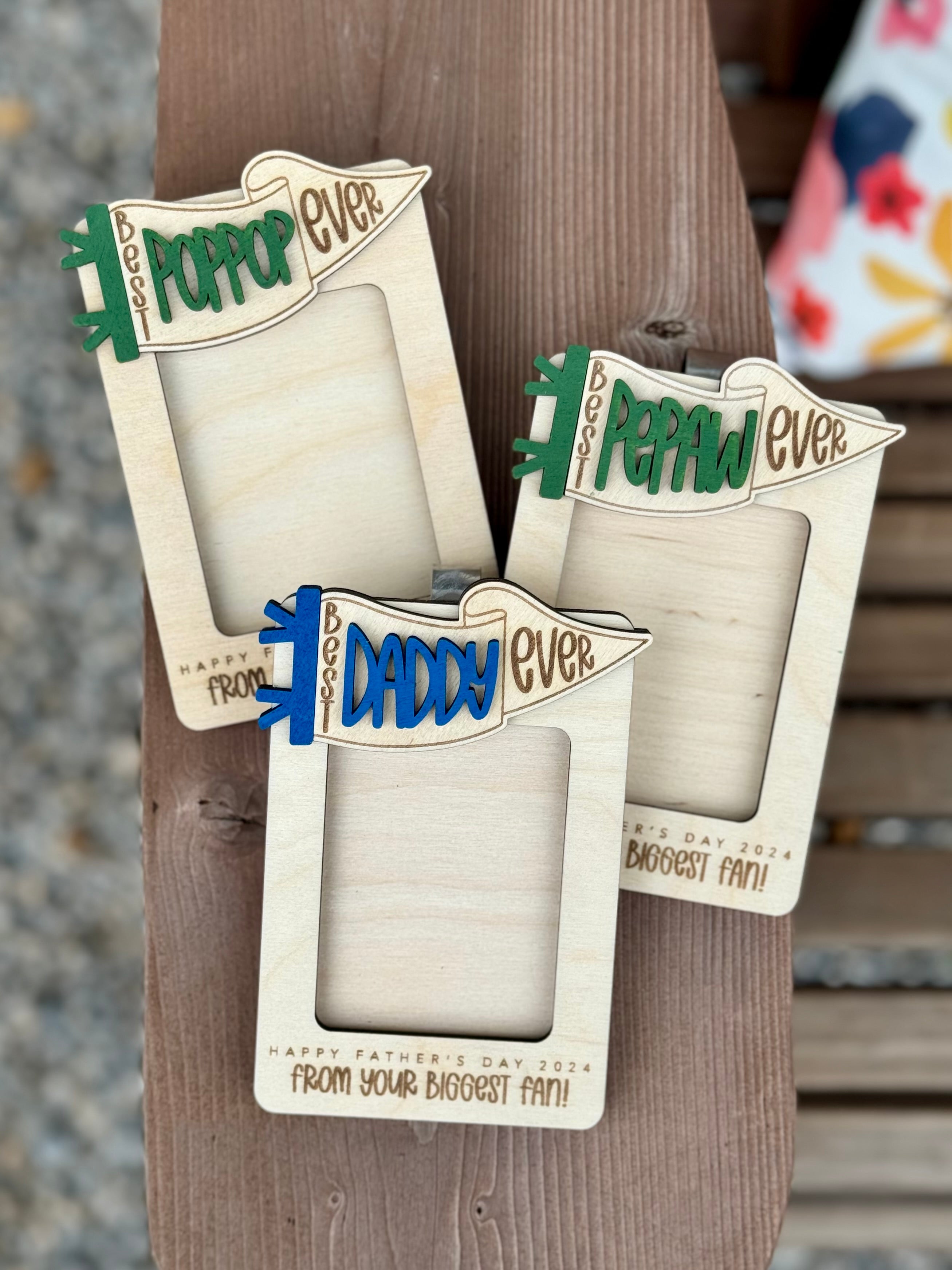 Custom Flag Picture Frame Magnet or Visor Clip