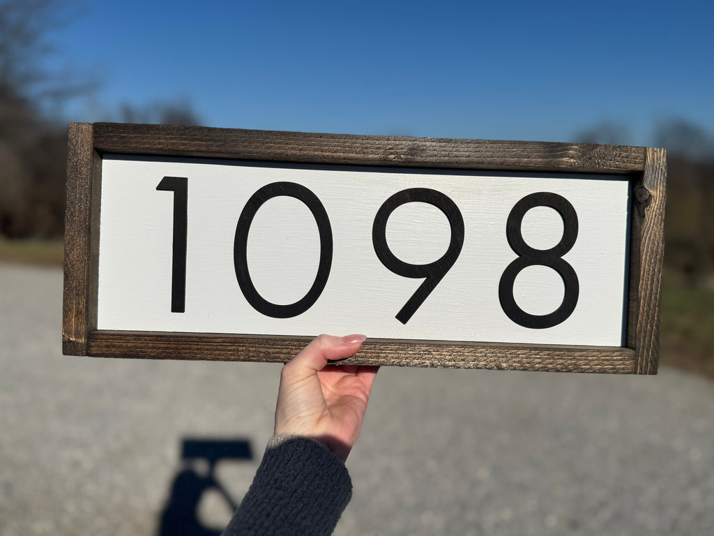 House Number Framed Signs