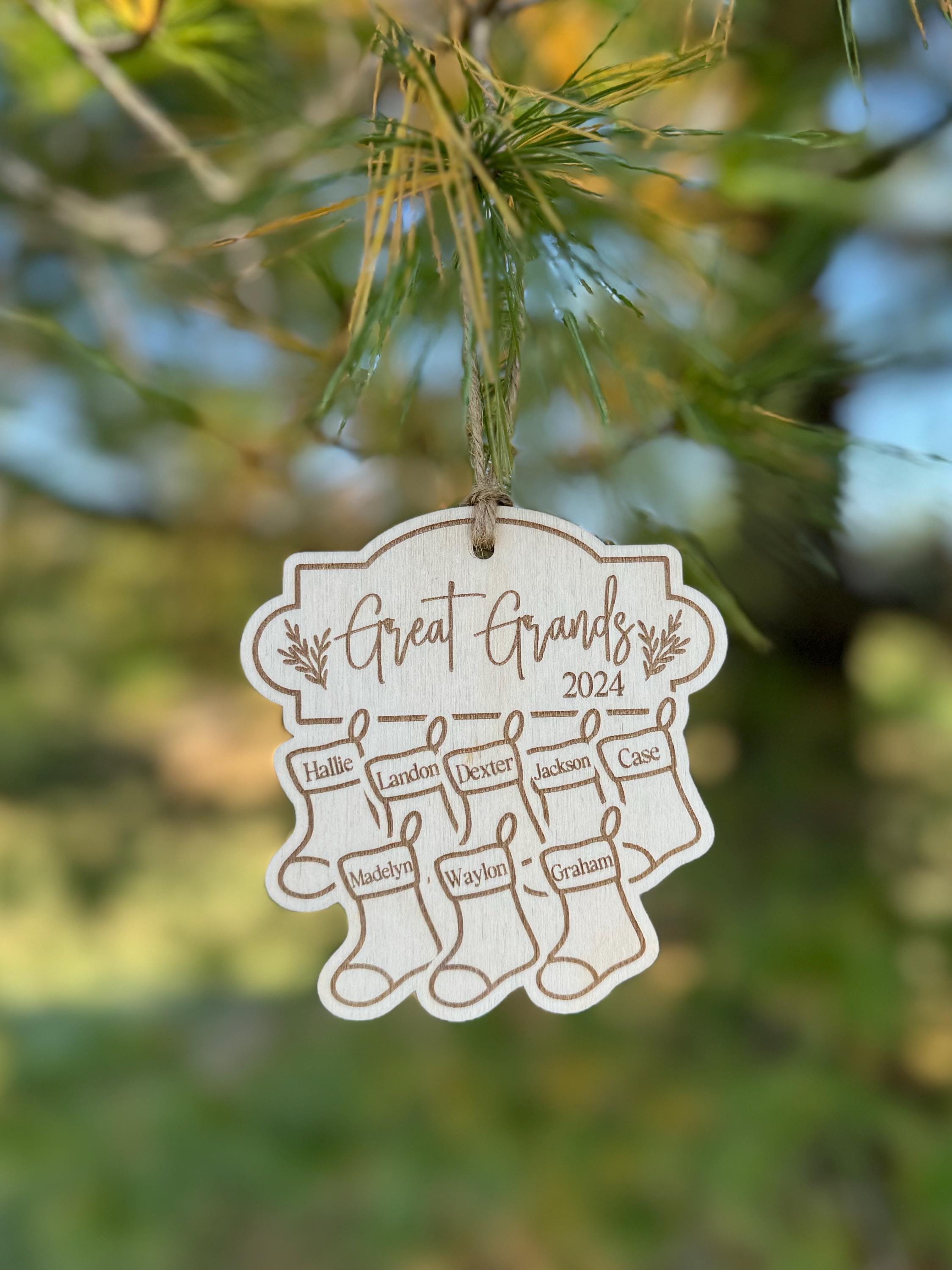 Personalized Family Wood Christmas Ornament | Custom Ornament | Christmas Gift | Keepsake | Holiday Decor | Stocking Tag | Memorabilia
