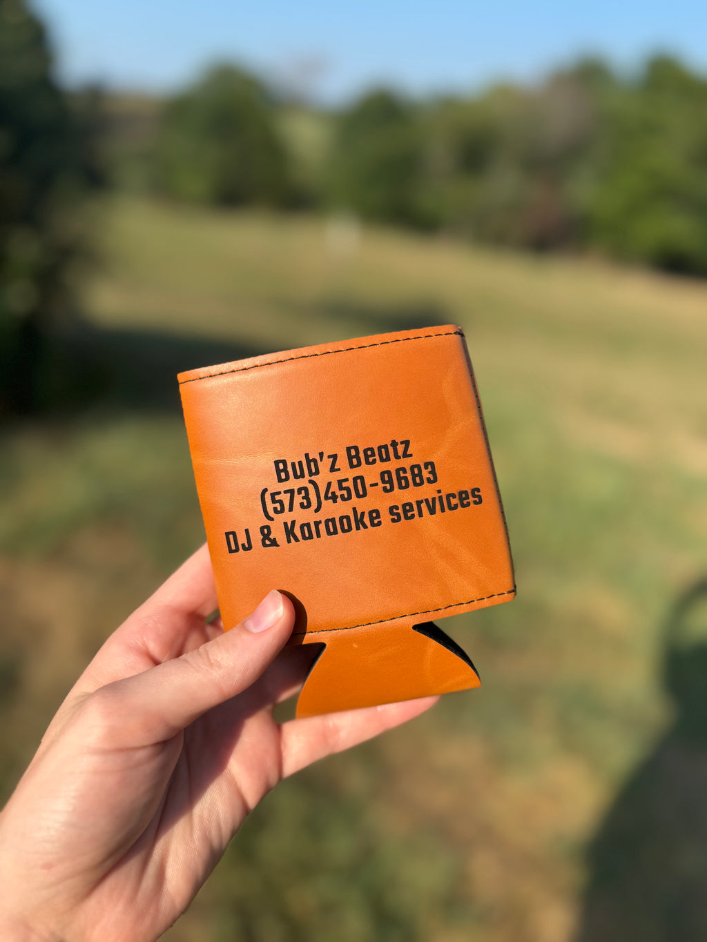 Custom Leatherette Can Holder