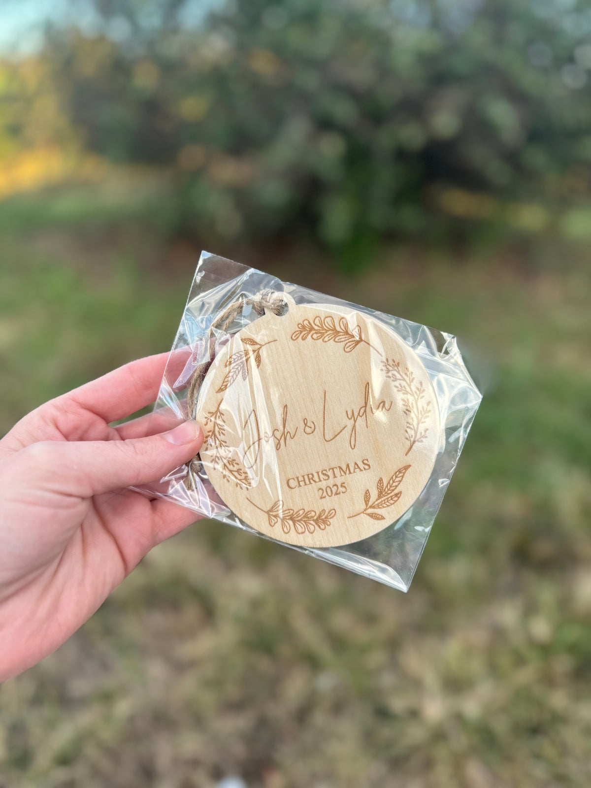 Custom Couple Engraved Ornament