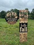 Cheetah Pumpkin Porch Signs