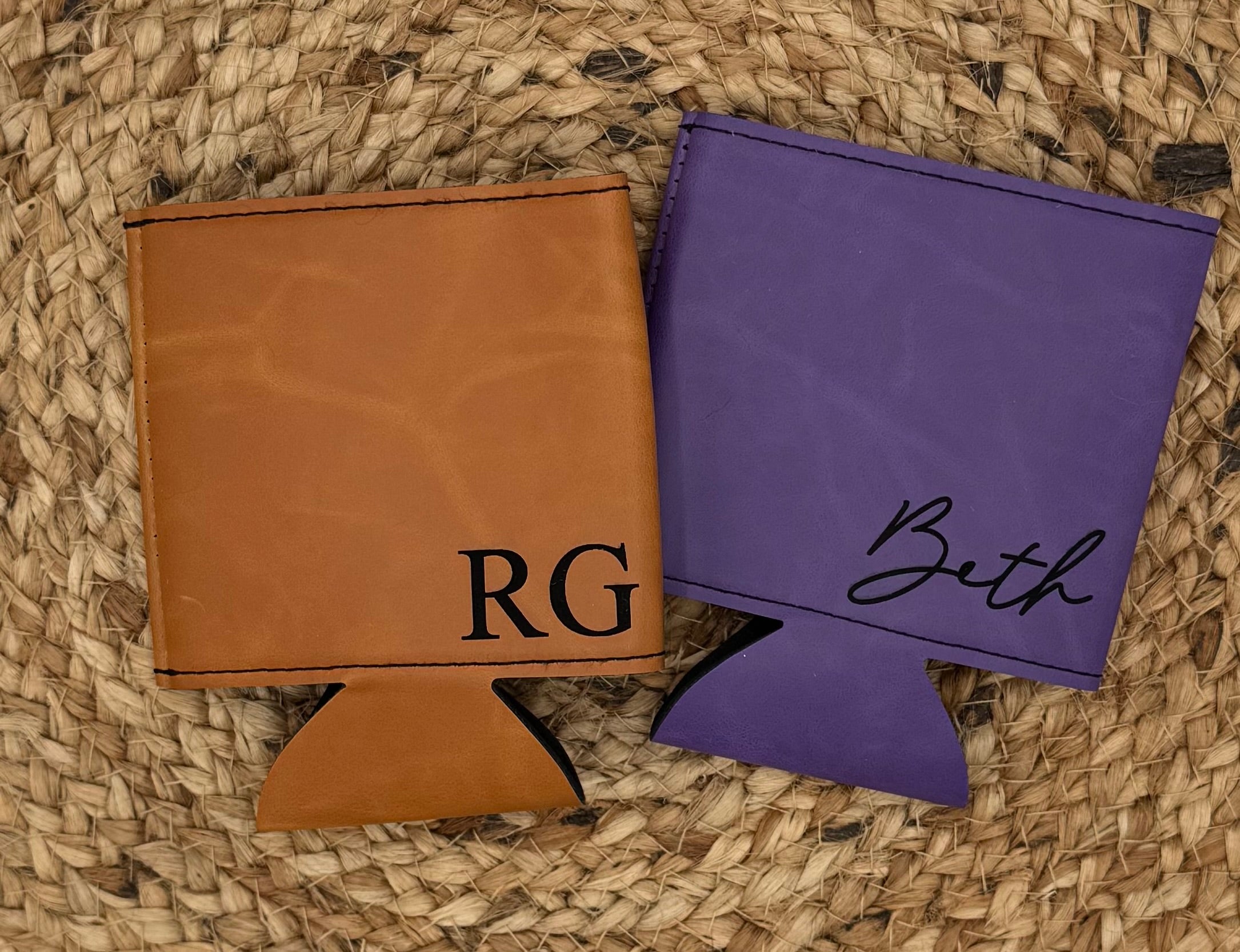 Custom Leatherette Can Holder