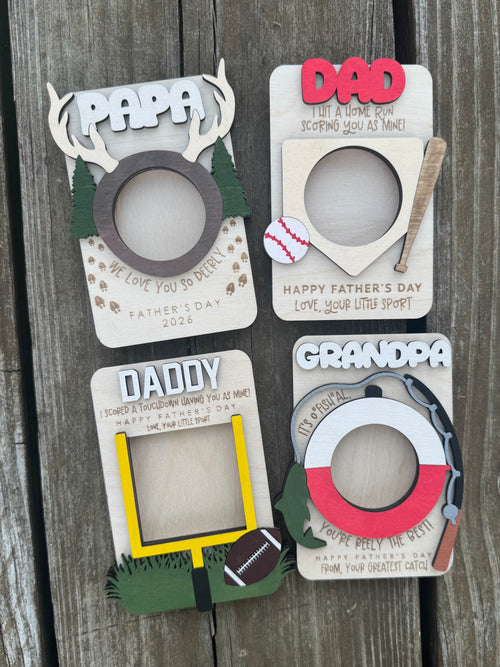 Custom Baseball Picture Frame Magnet or Visor Clip
