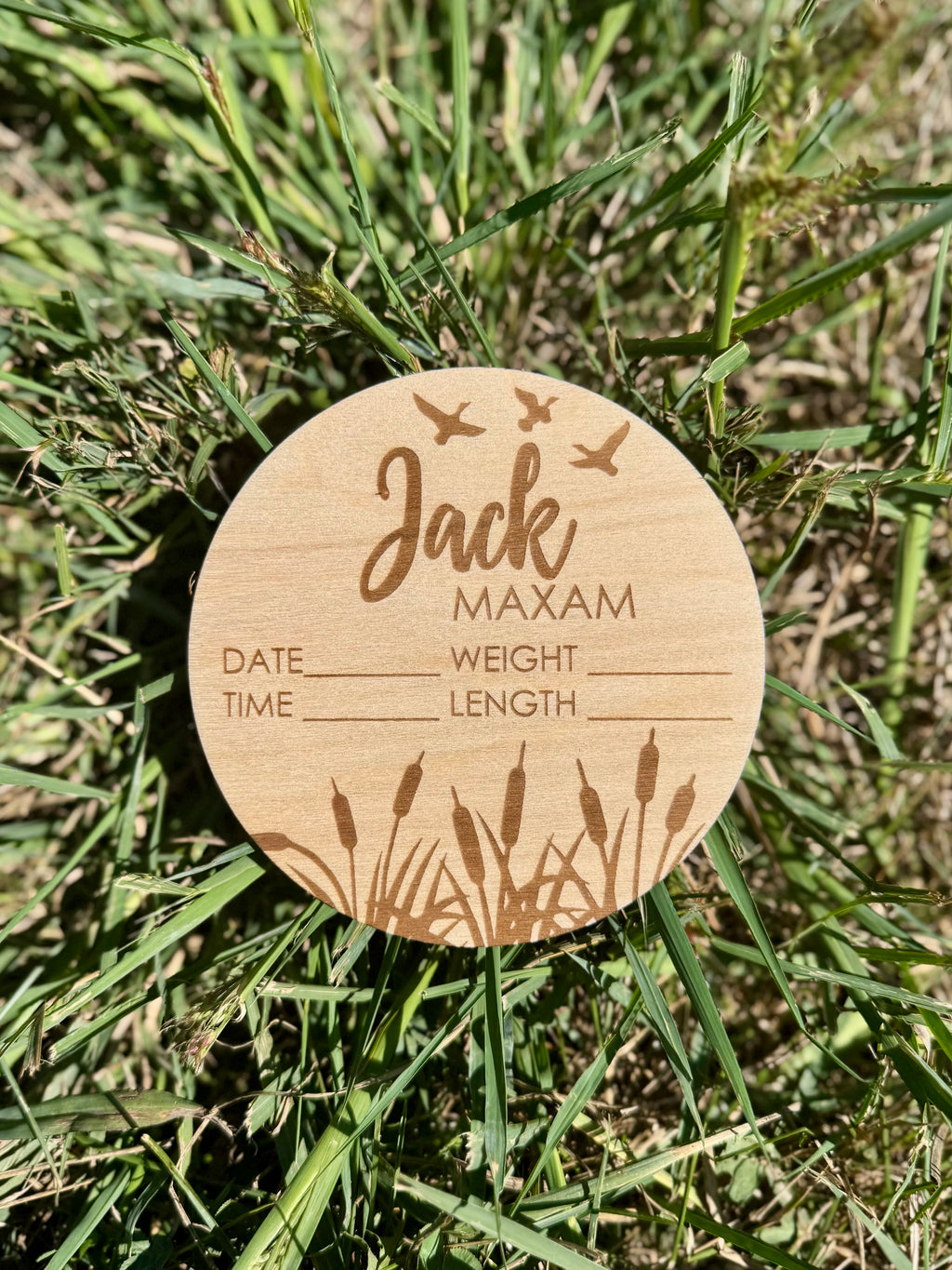 Duck Hunting Custom Birth Announcement Plaque