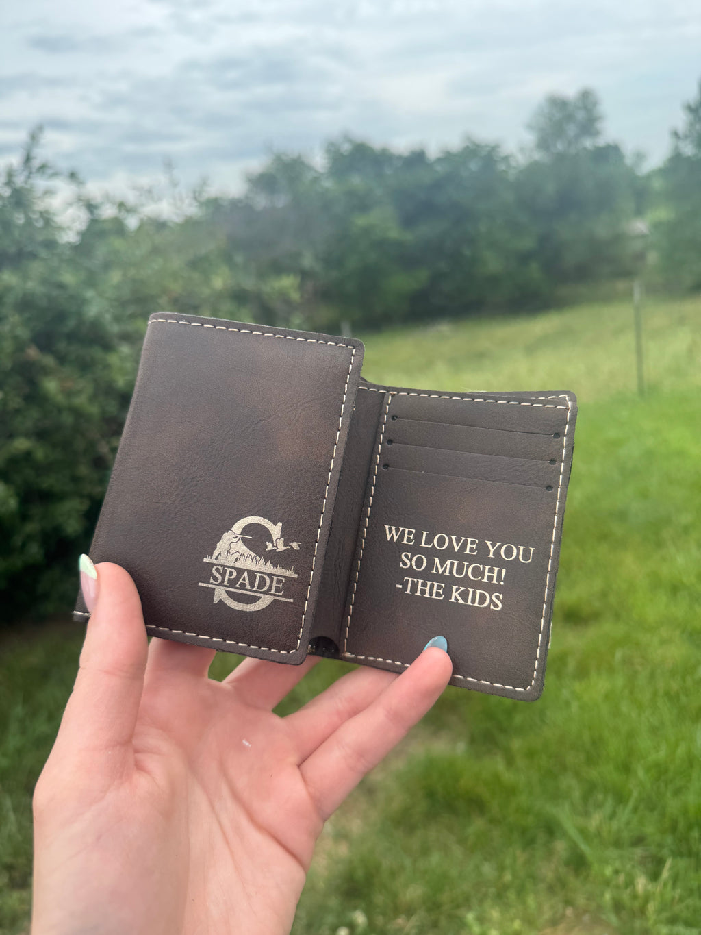 Custom Engraved Trifold Wallet