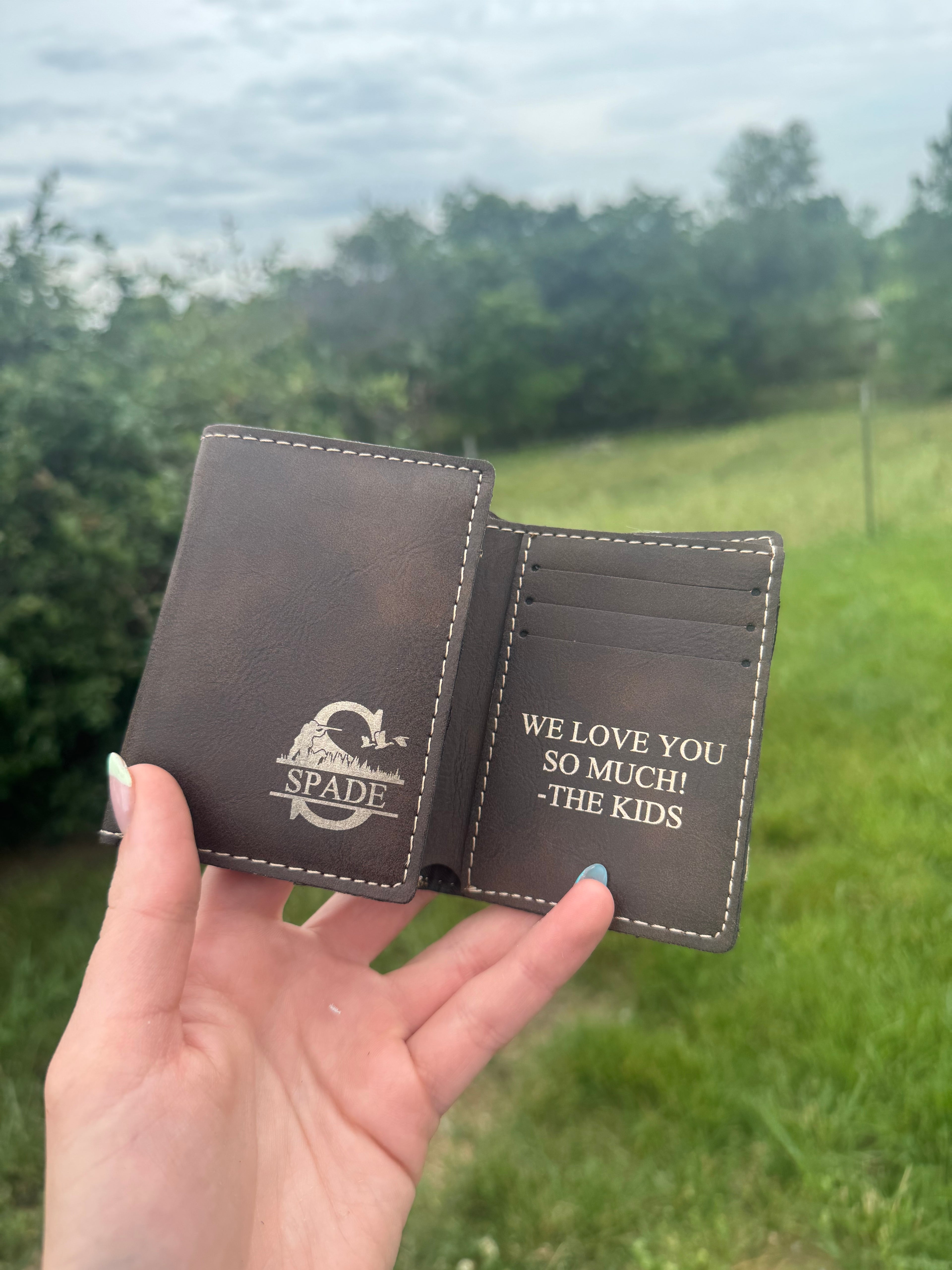 Custom Engraved Trifold Wallet