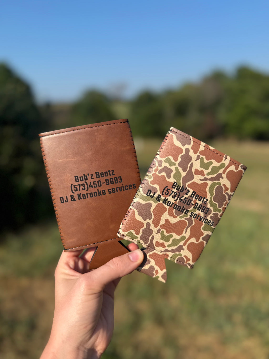 Custom Leatherette Can Holder