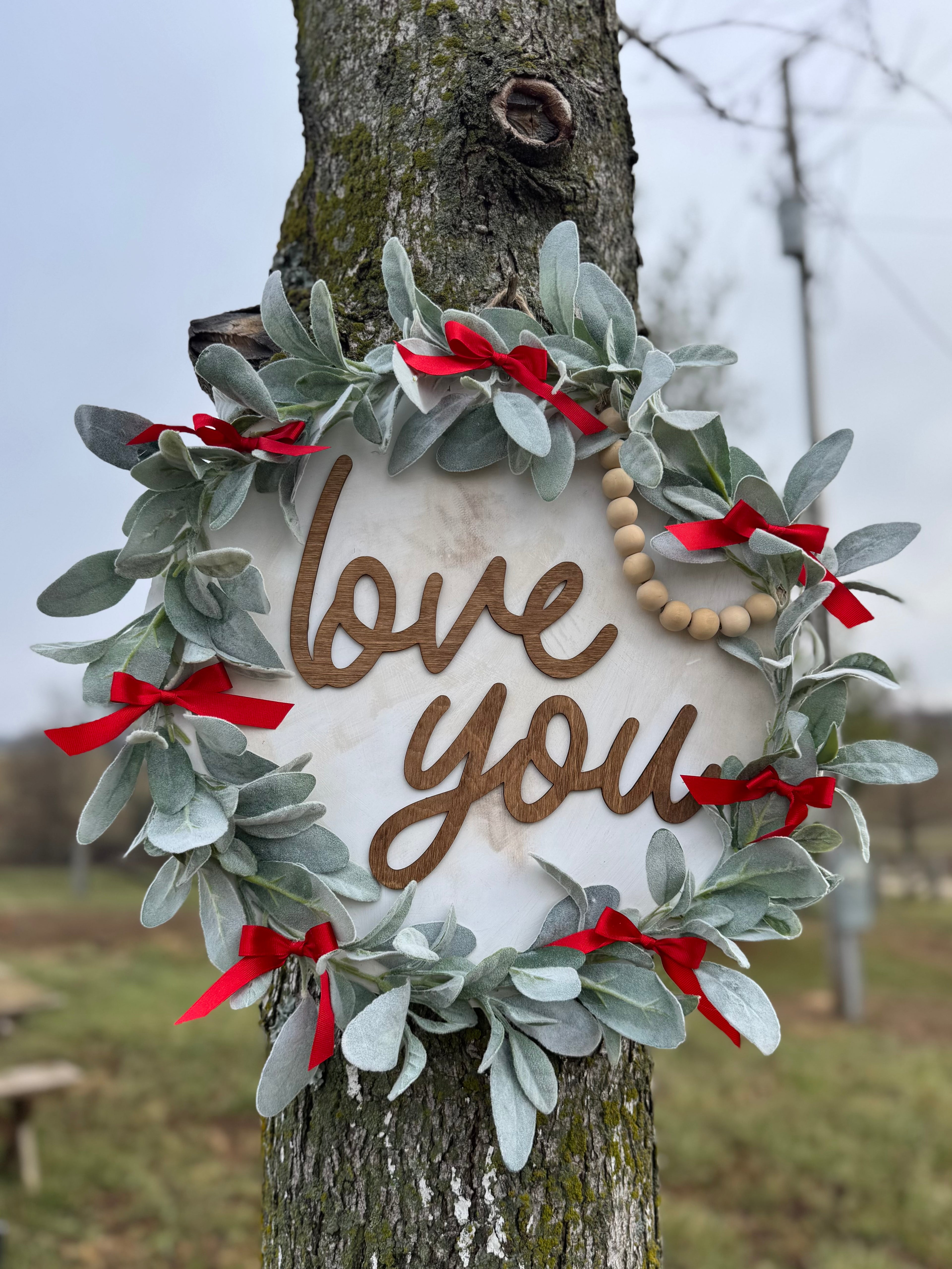 RTS Love You Door Hanger Wreath | Porch Signs | Valentine’s Day