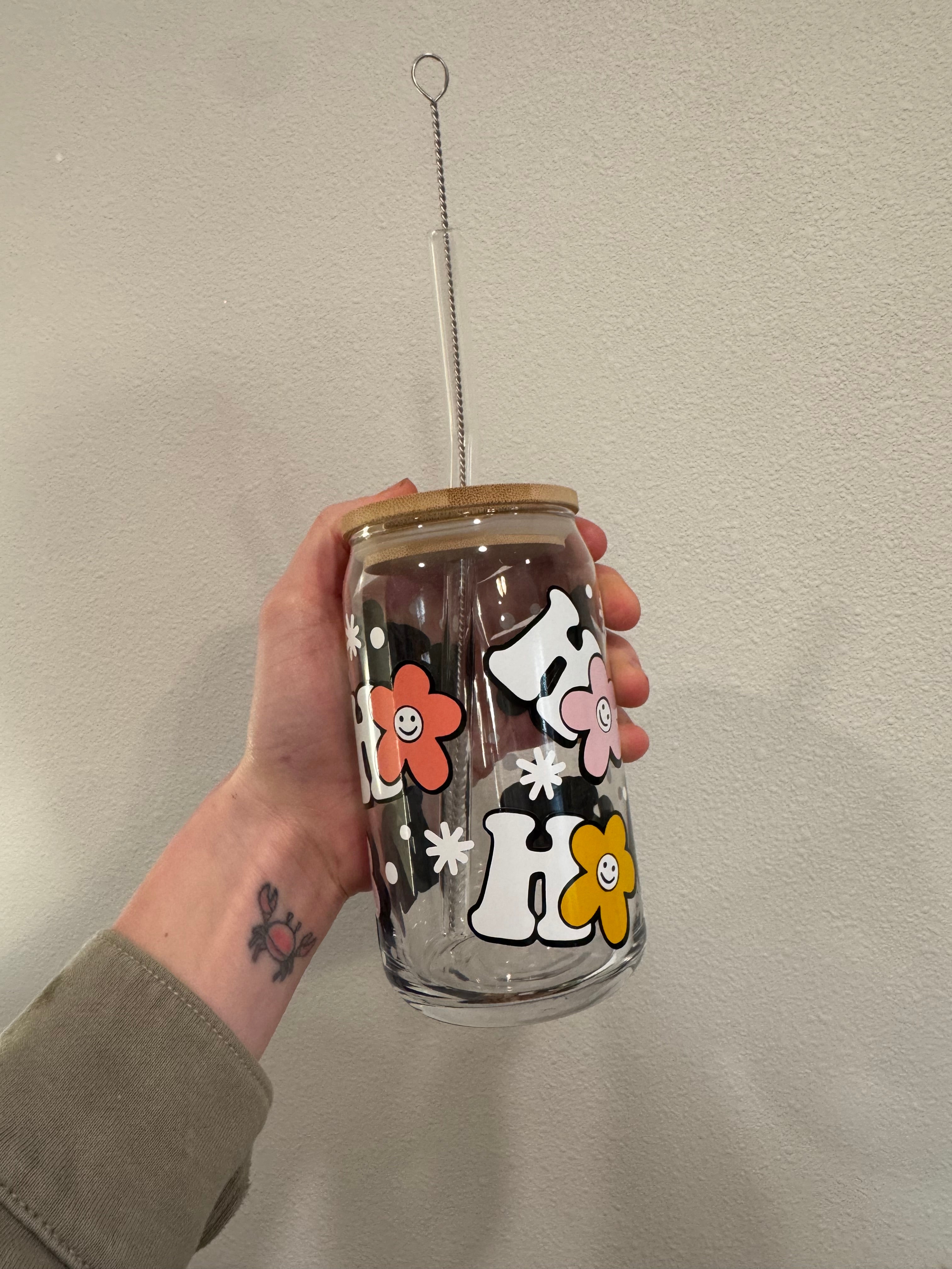 Ho Ho Ho Glass Cup