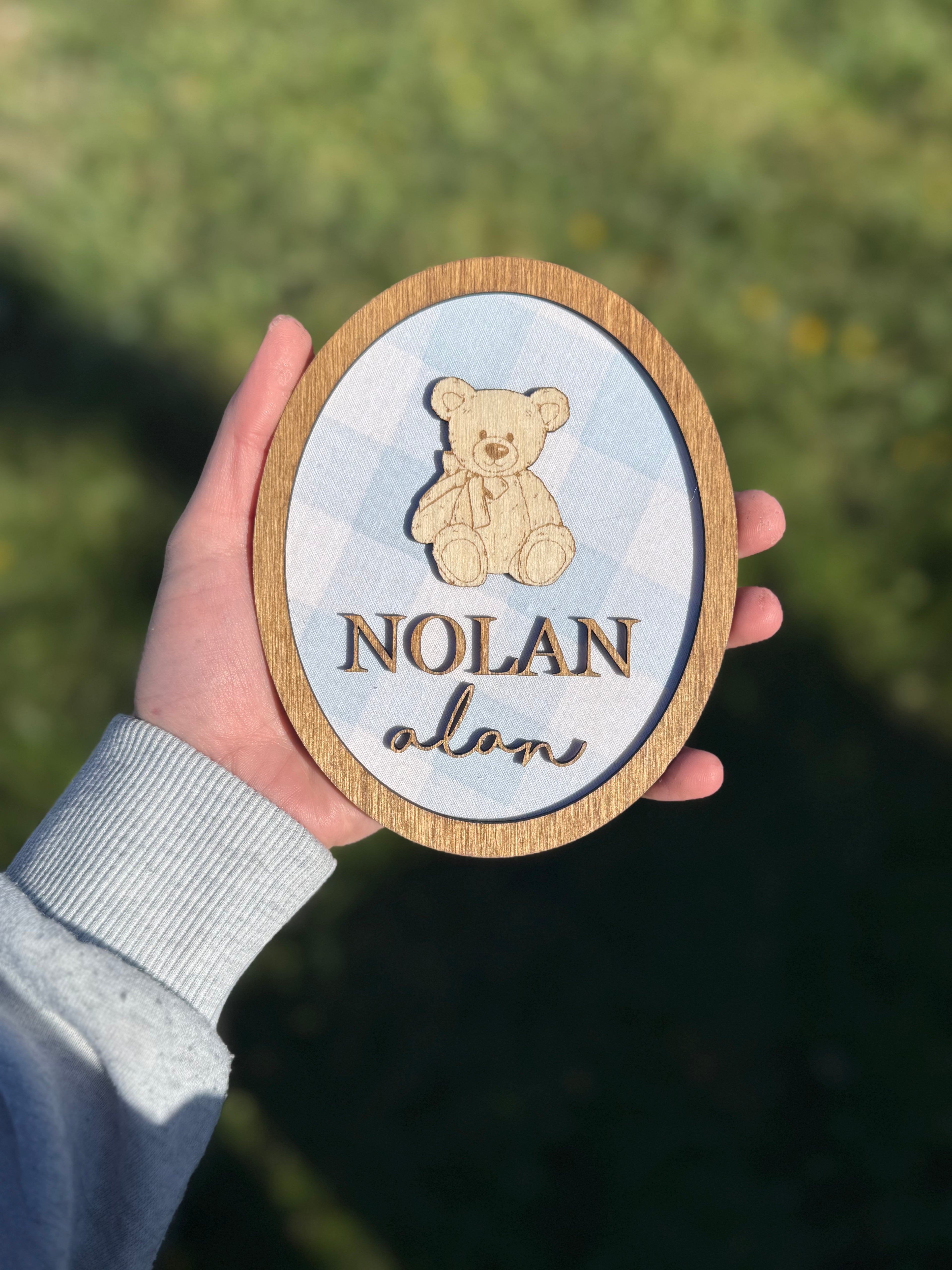 Custom Fabric Name Plaque