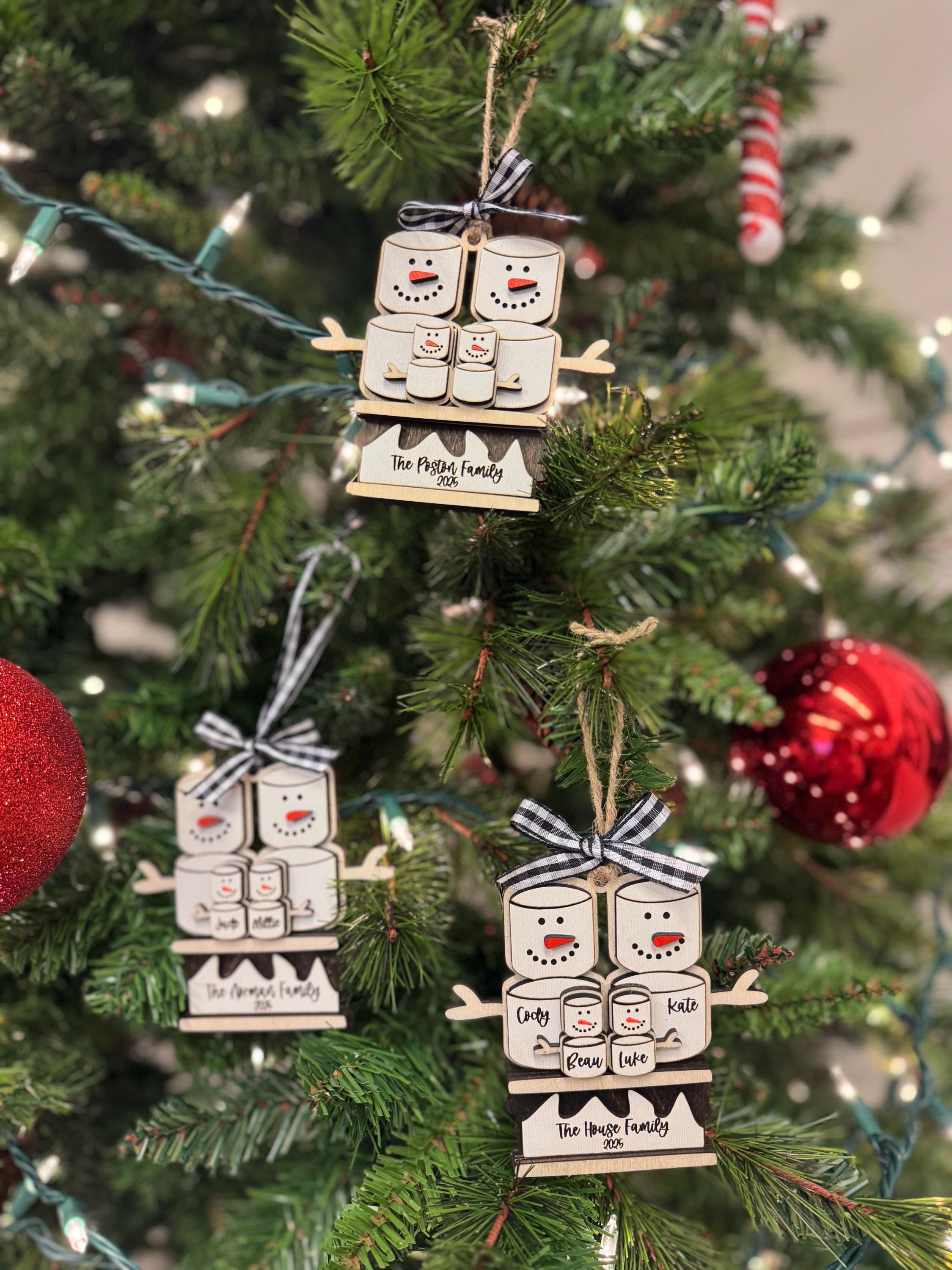 Personalized Family Wood Christmas Ornament | Custom Ornament | Christmas Gift | Keepsake | Holiday Decor | Stocking Tag | Memorabilia