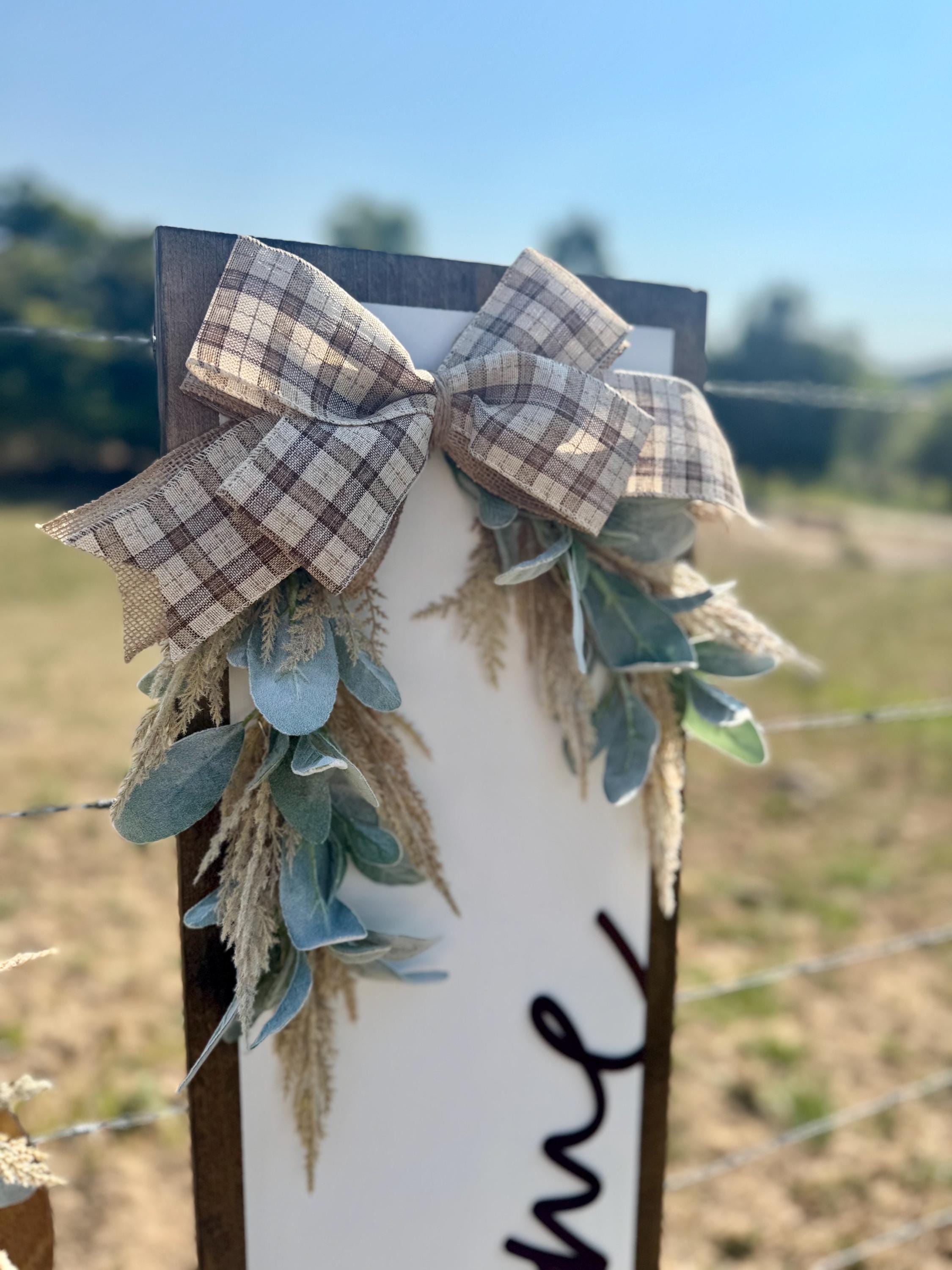 Neutral Boho Porch Set | Decor | Welcome | Door Hanger | Porch Leaner | House Decorations | Custom Sign | Last Name | Closing Gift | Wedding