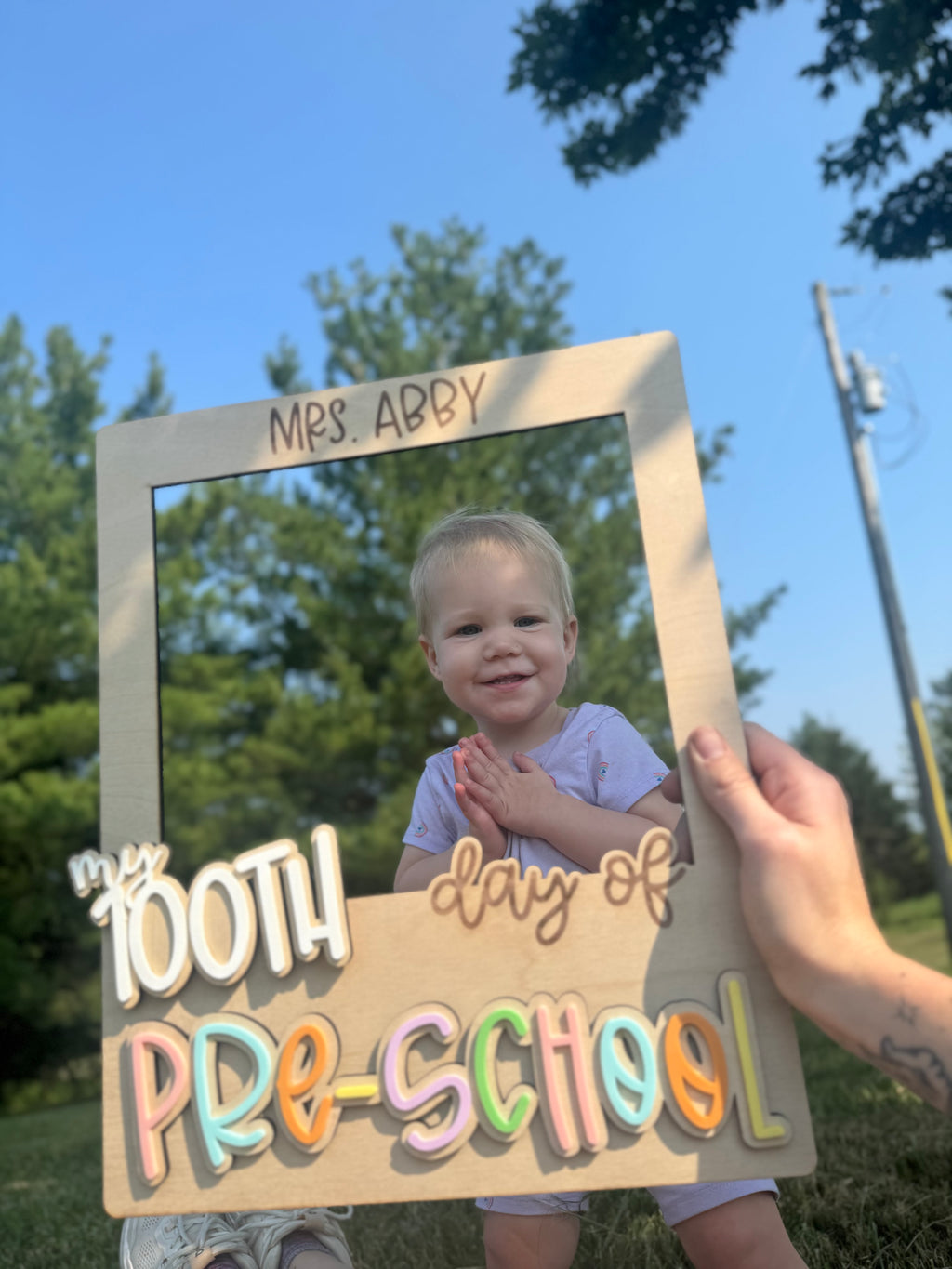 Picture Frame Interchangeable Classroom Photo Prop- First, Last, 100th Day of School Sign (Copy)