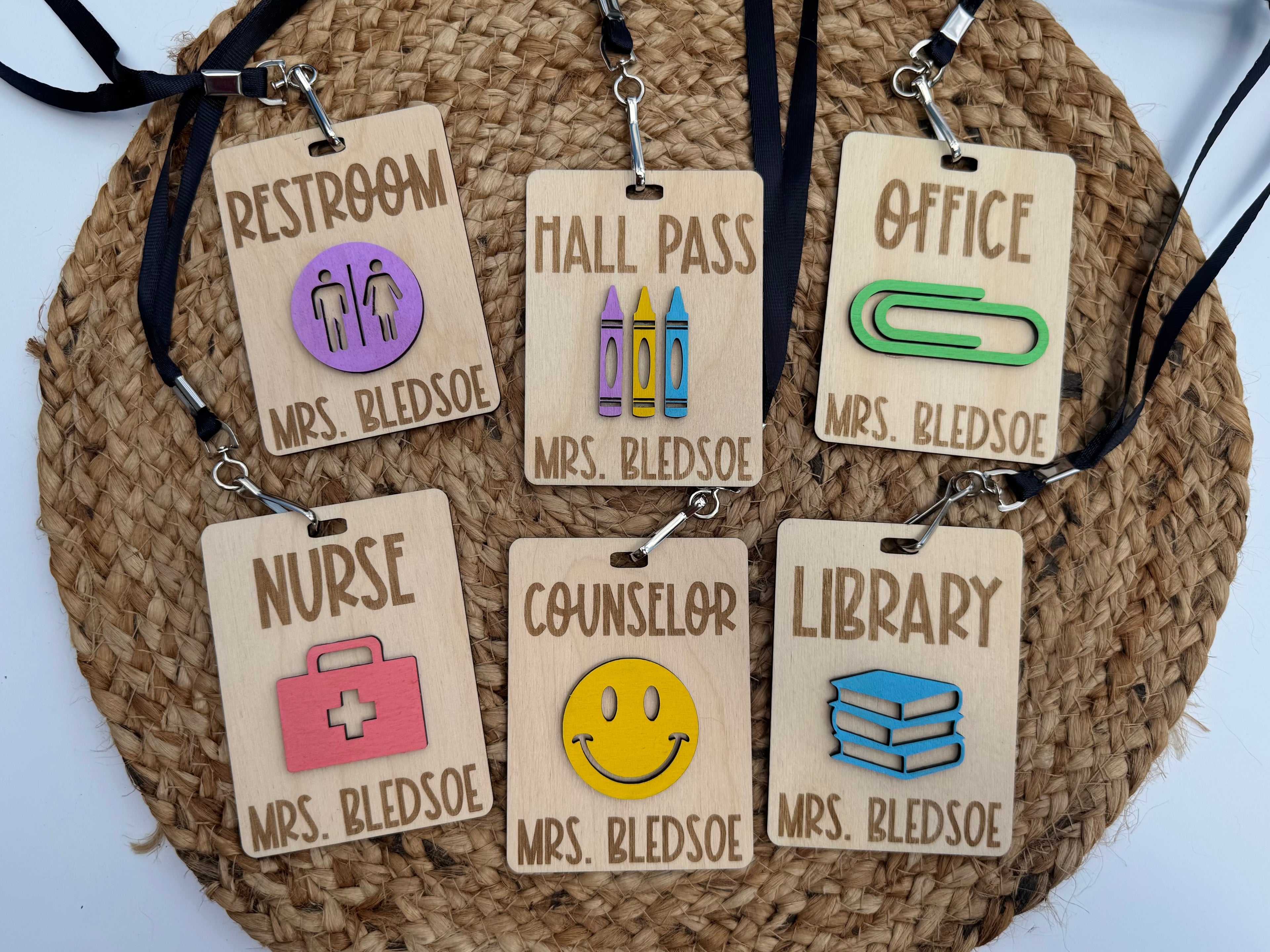 Custom Hall Pass Lanyards