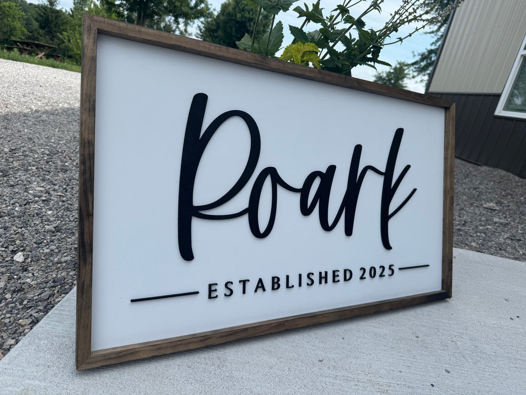 Custom Framed Name Sign