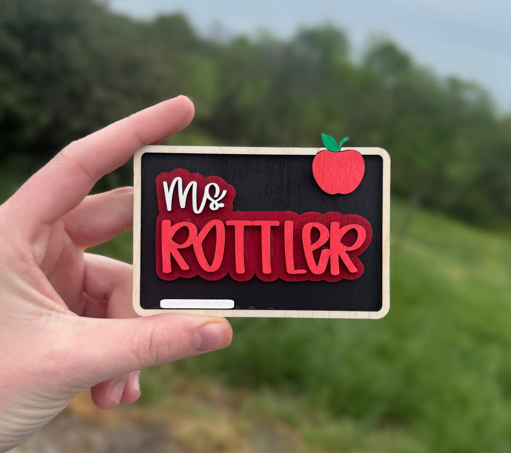 Chalkboard Teacher Name Magnet