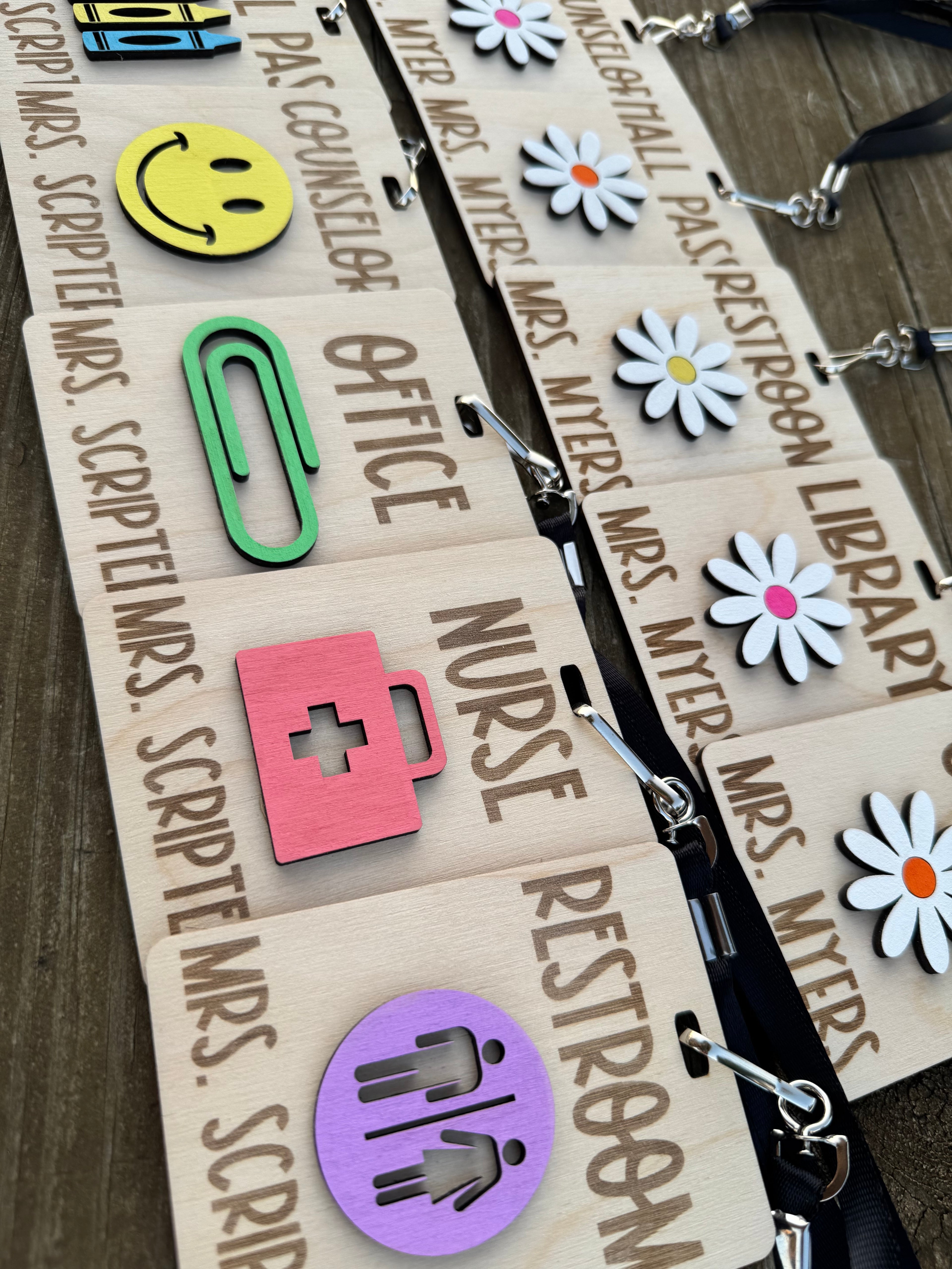 Custom Hall Pass Lanyards