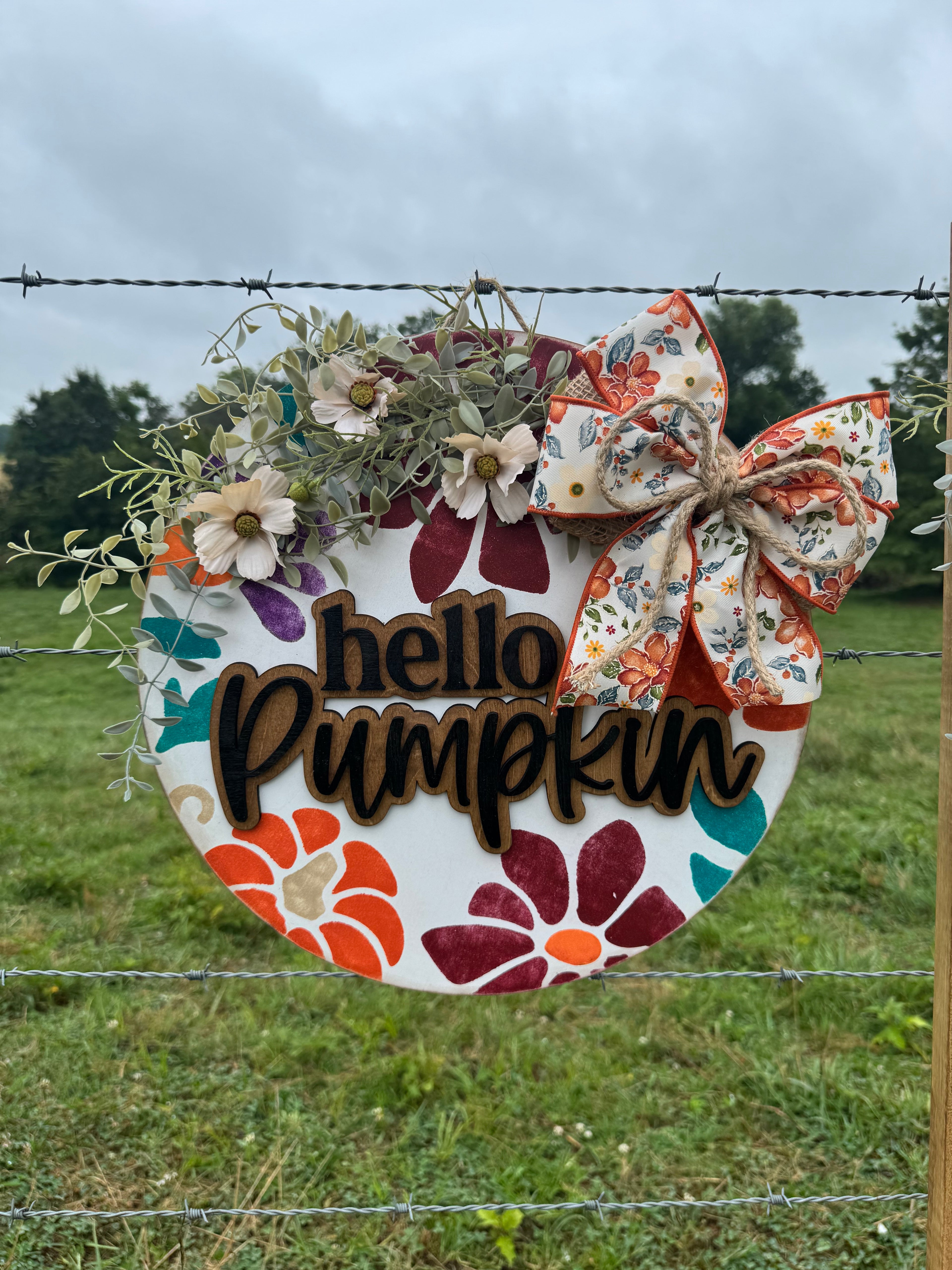 Stacked Pumpkin Porch Signs
