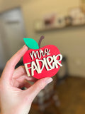 Apple Teacher Name Magnet