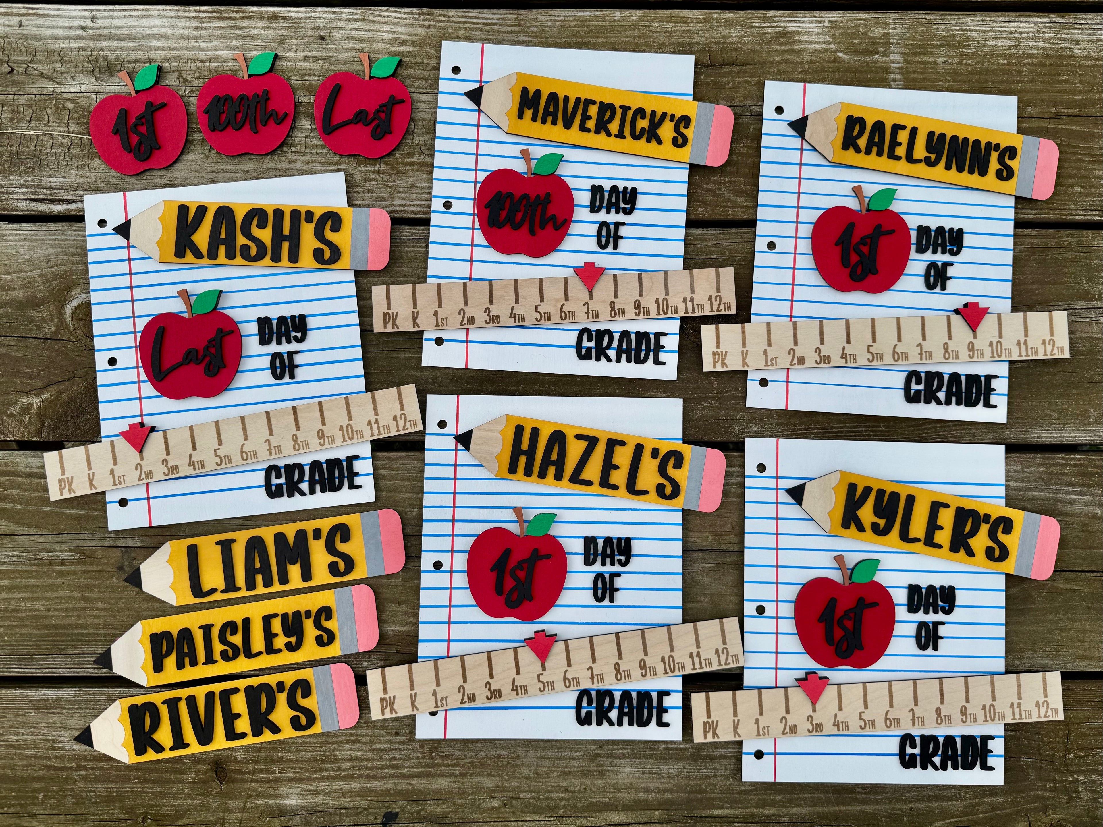 Interchangeable Back to School Sign - First day of, 100th day of, last day of