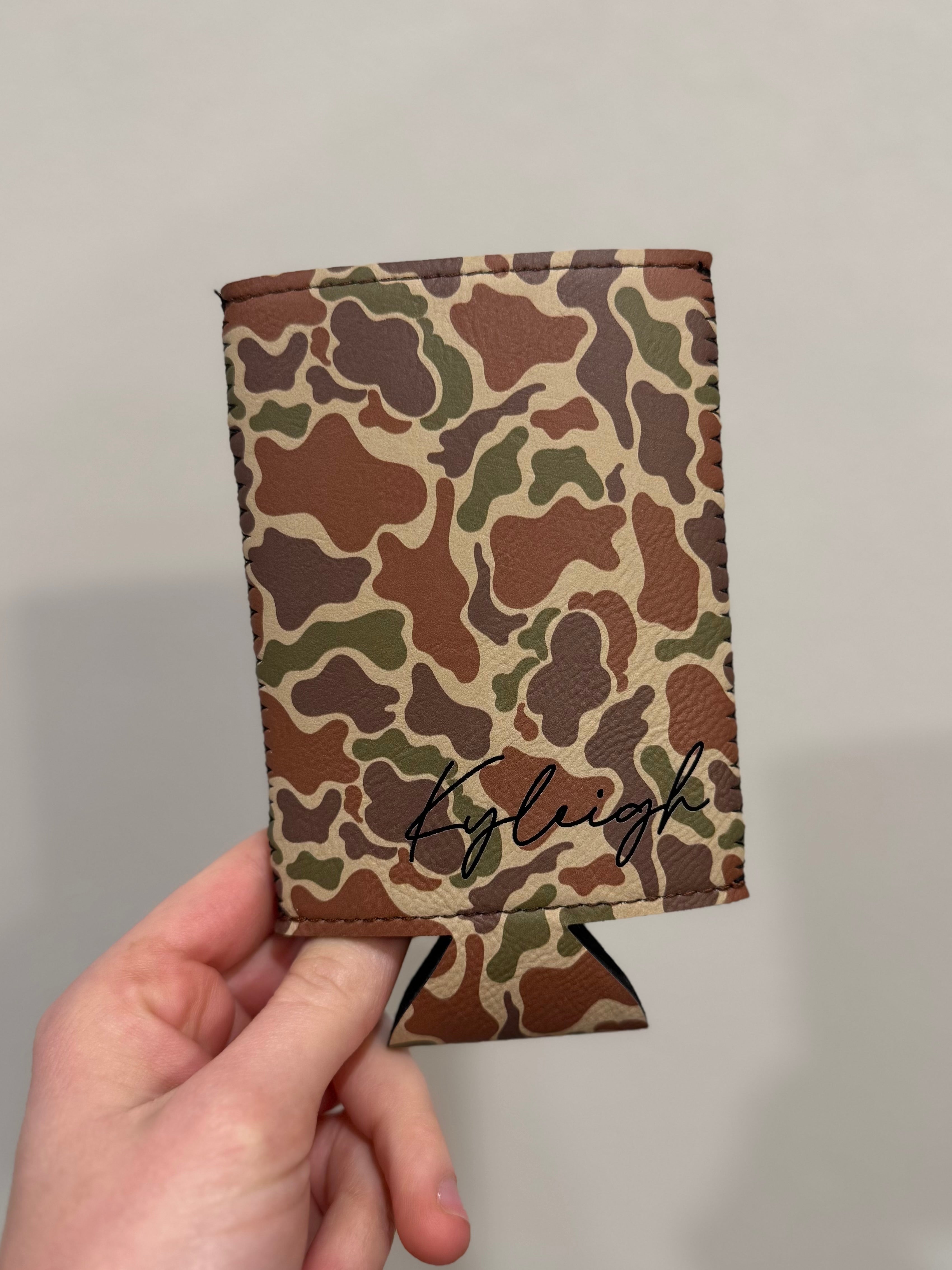 Custom Leatherette Can Holder