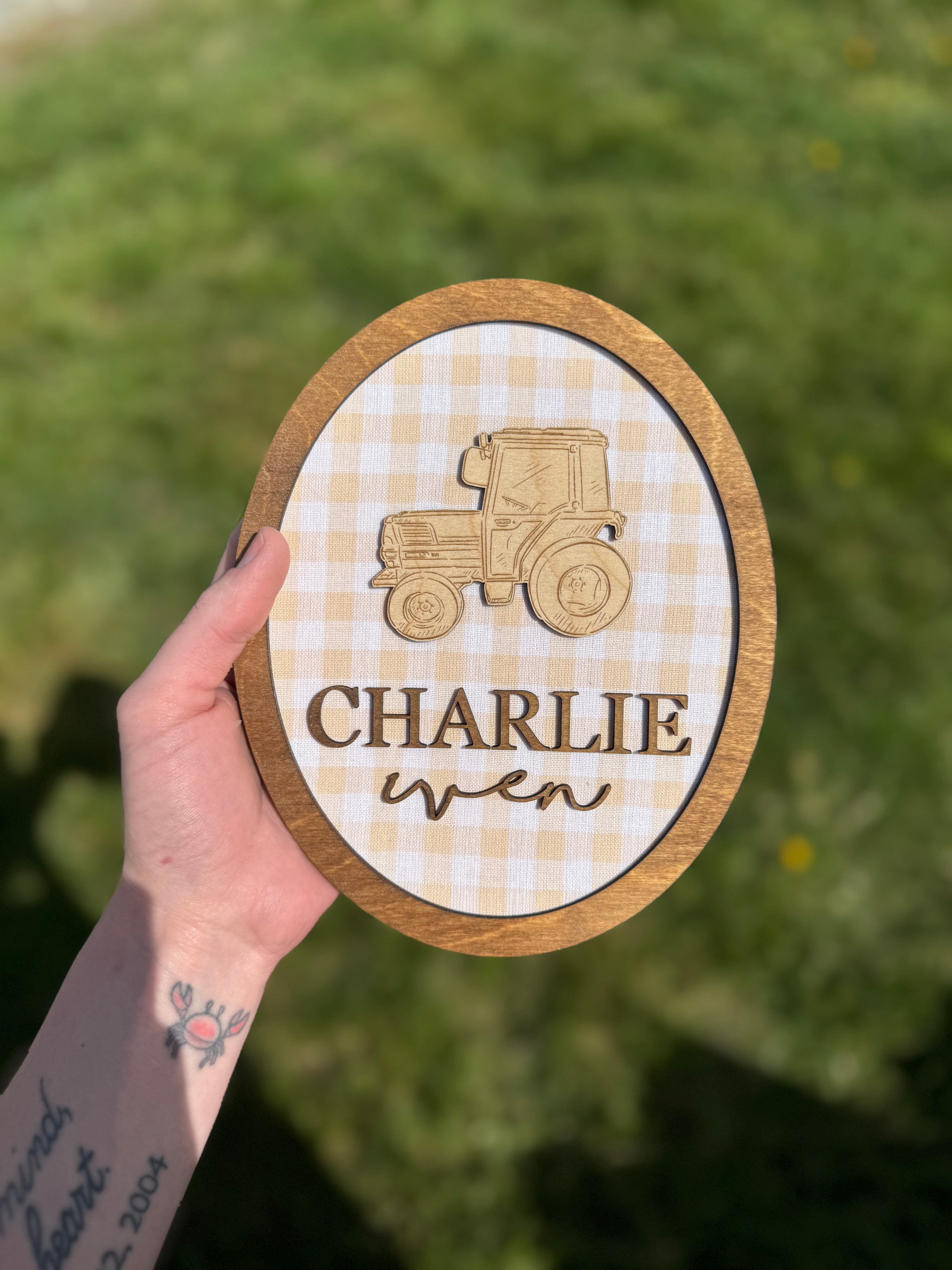 Custom Fabric Name Plaque