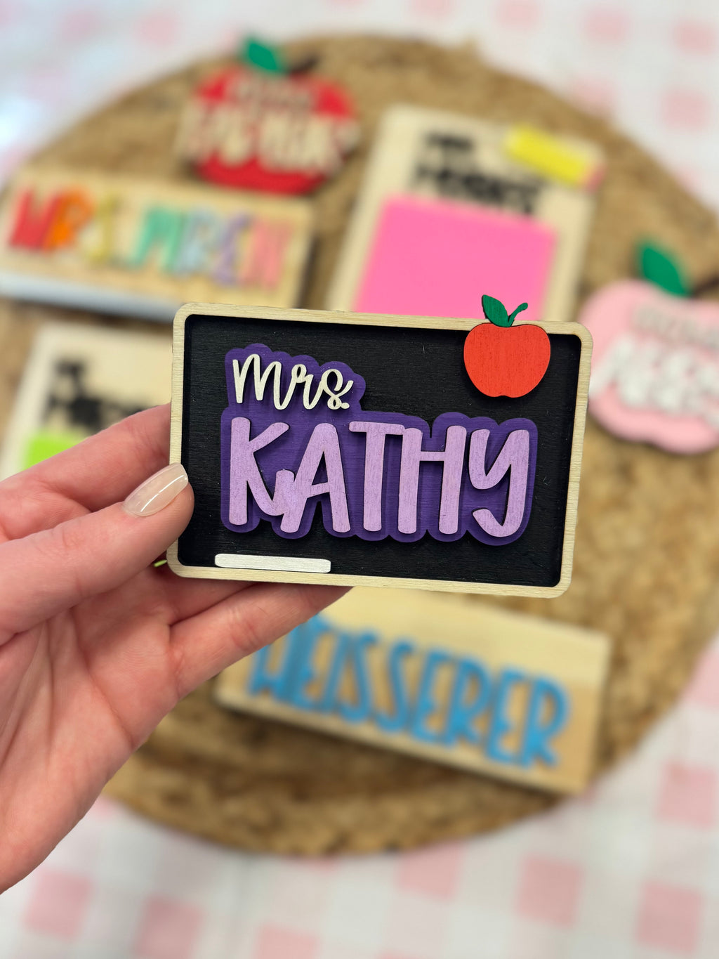 Chalkboard Teacher Name Magnet