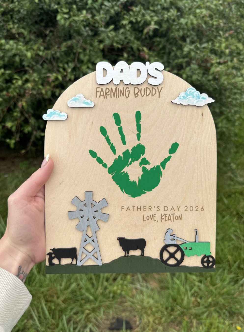 Custom Farming Handprint Sign