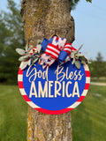 PREORDER God Bless America Door Hanger Double Layer