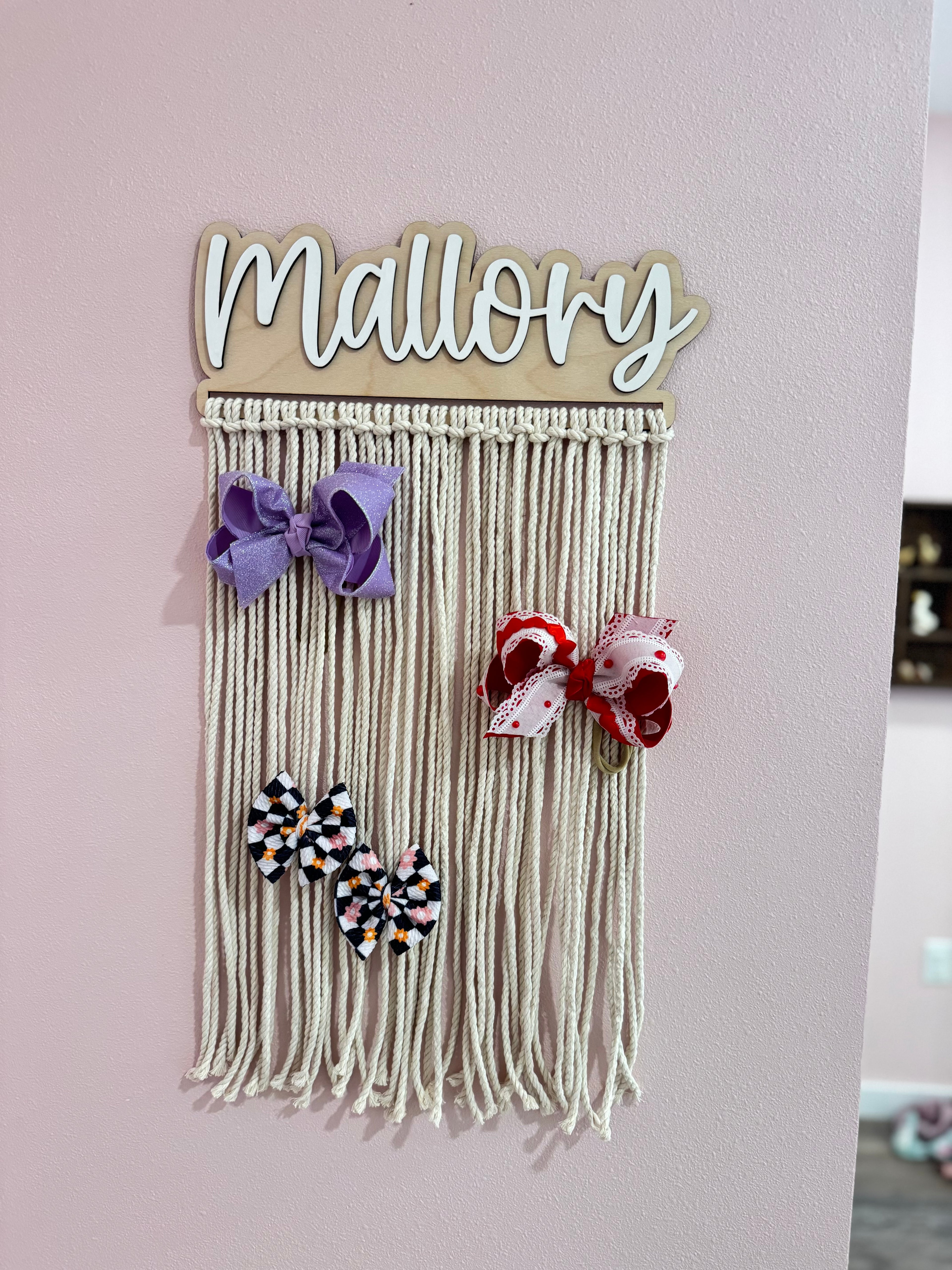 Custom Name Bow Holder