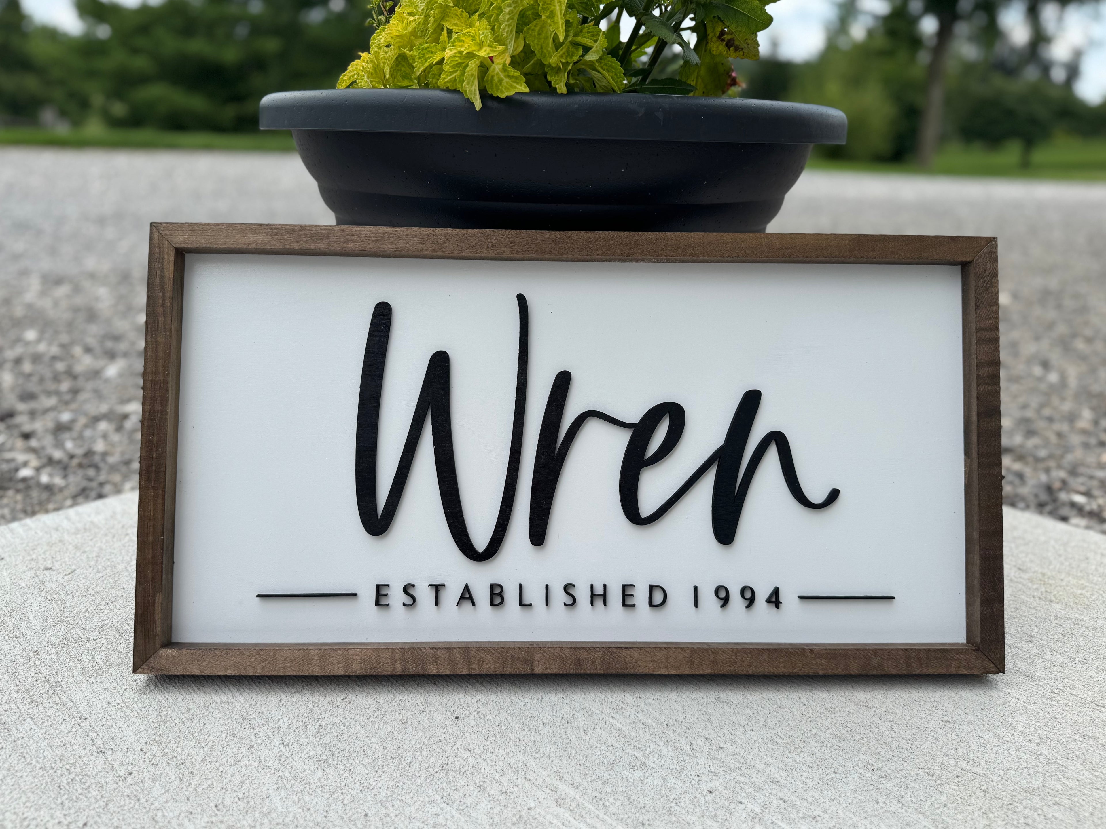 Custom Framed Name Sign