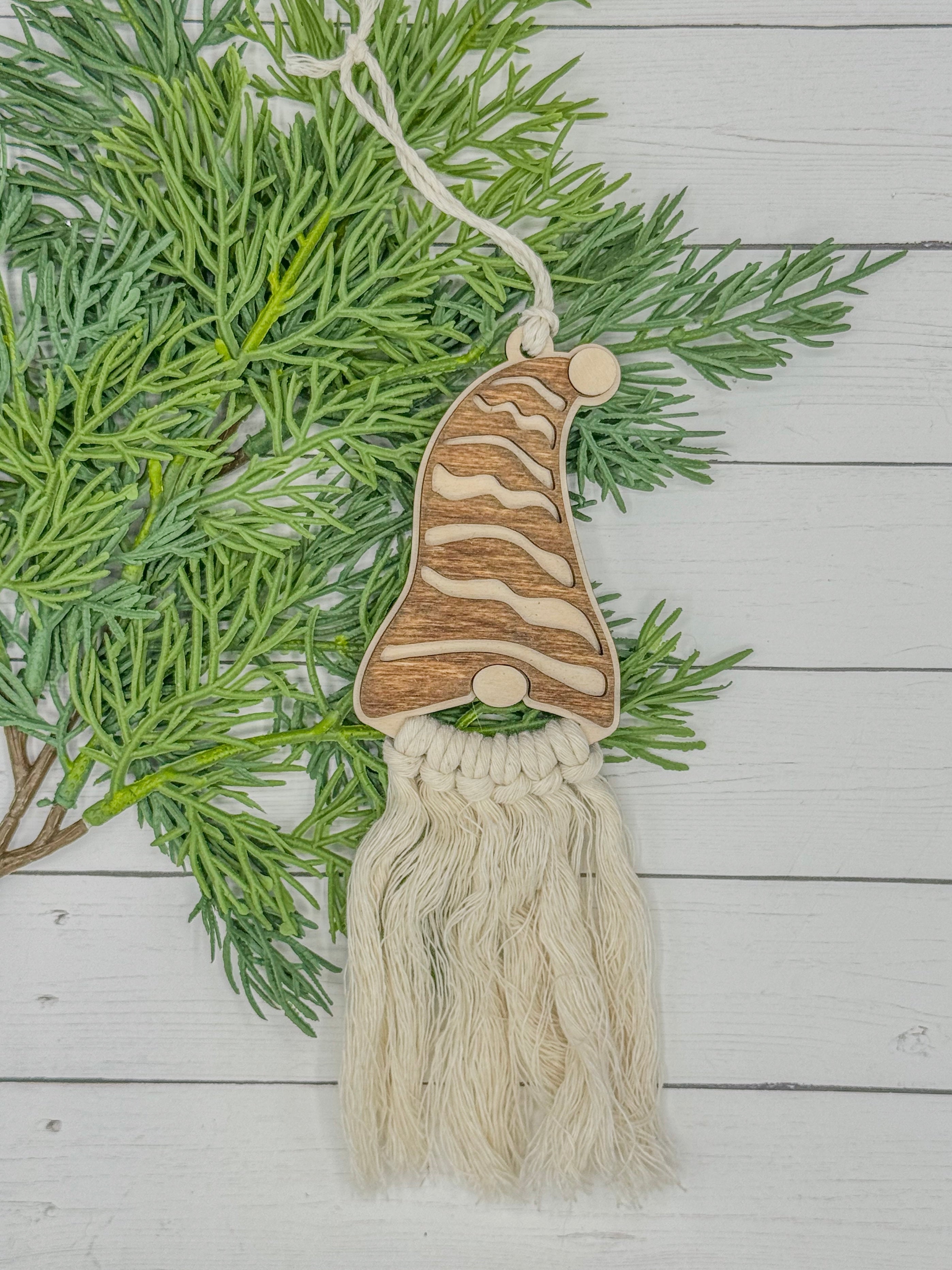 Gnome Macrame Ornament