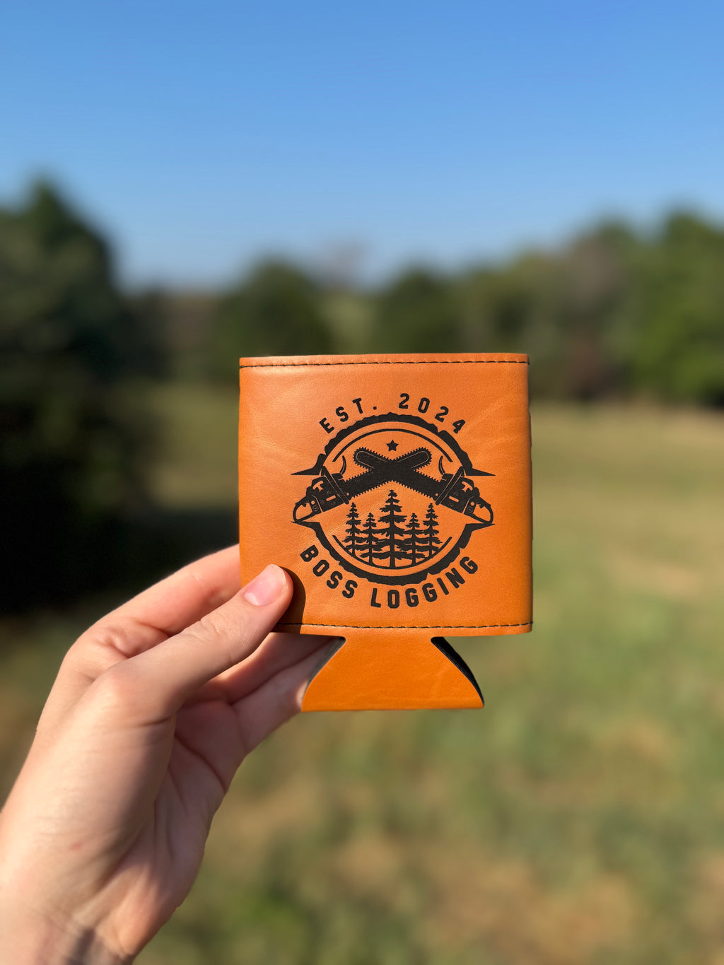 Custom Leatherette Can Holder