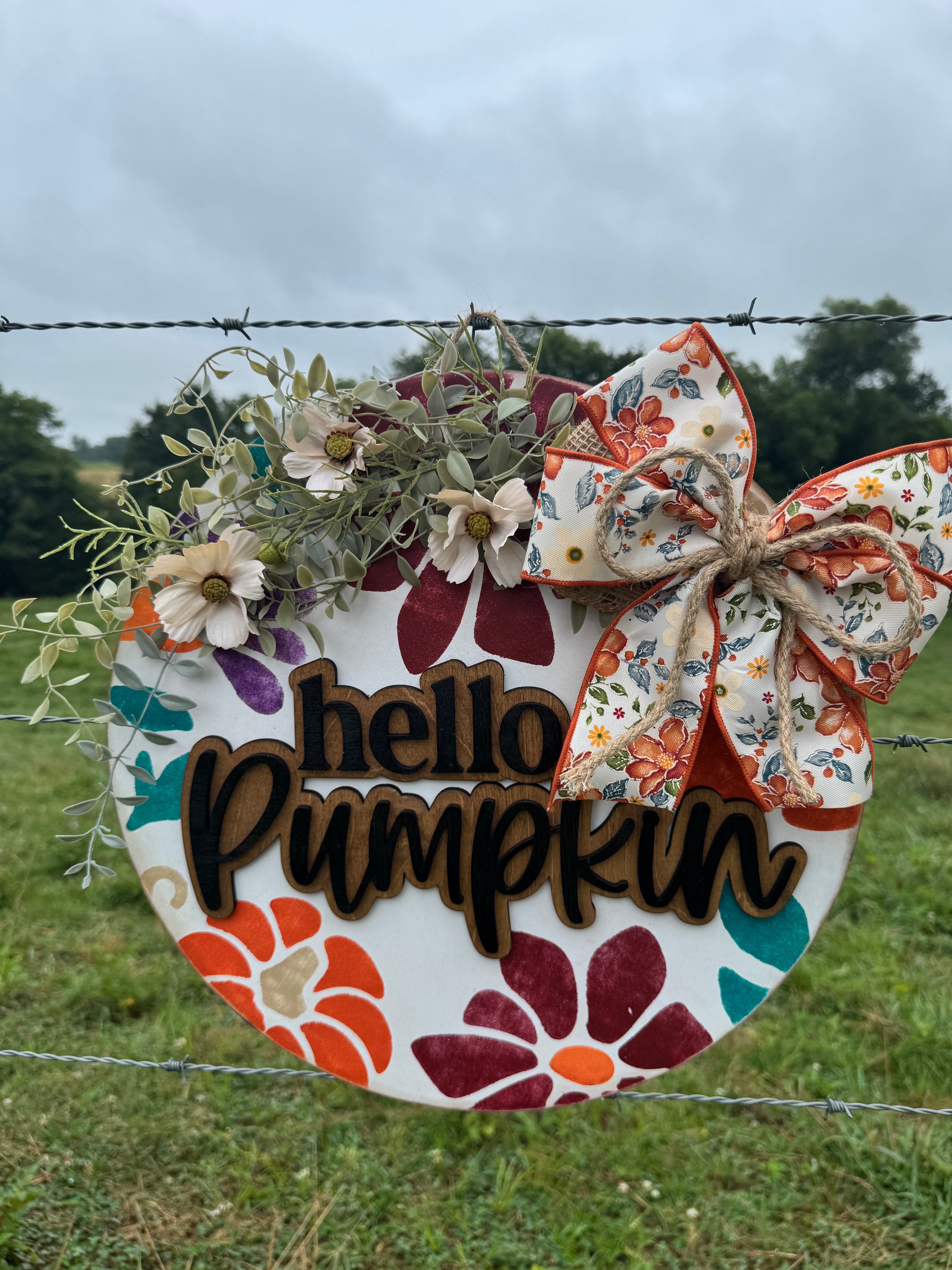 Stacked Pumpkin Porch Signs
