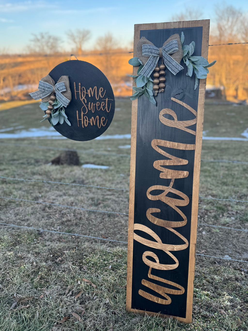 PREORDER Neutral Porch Signs Black and Stain