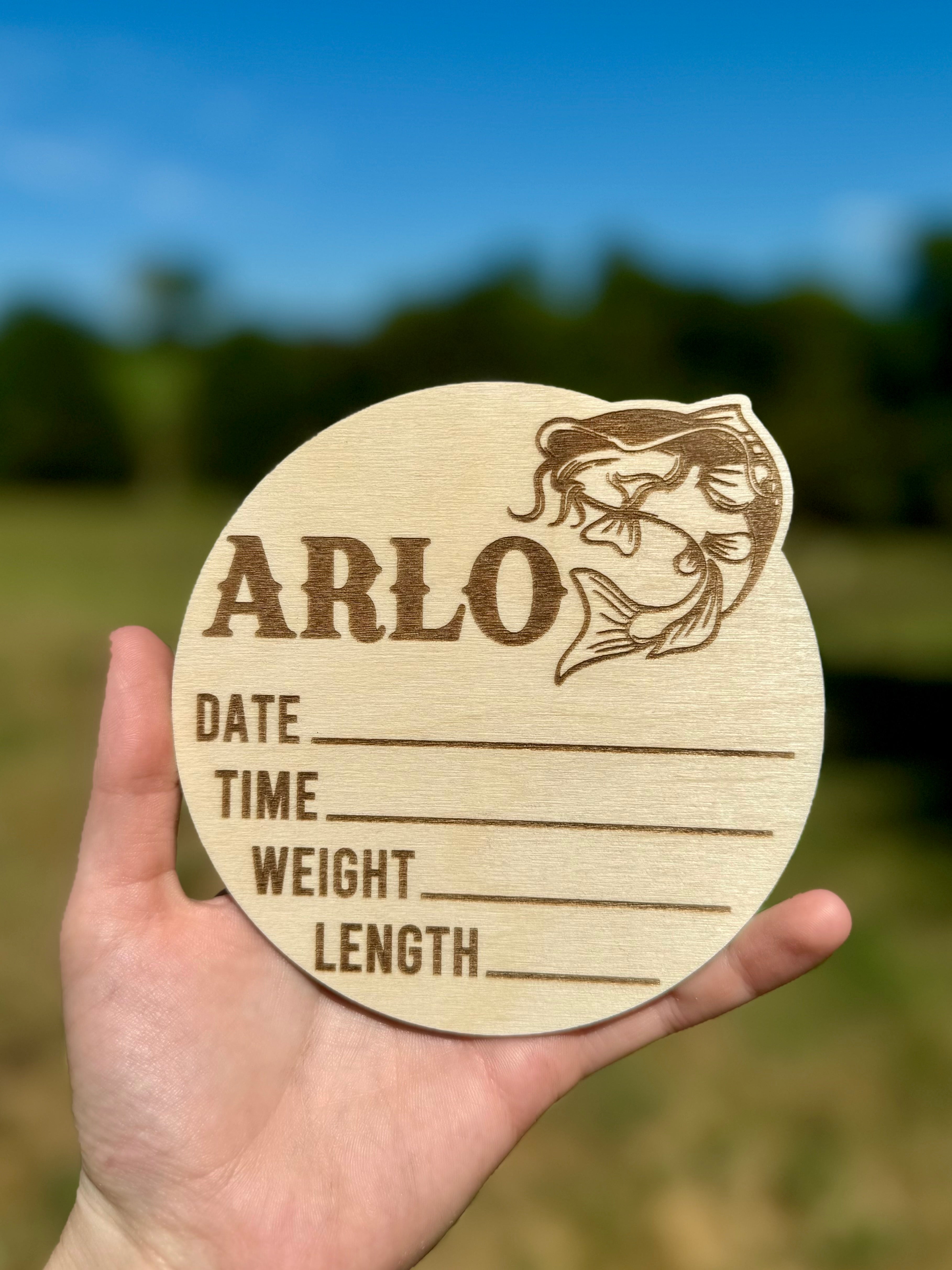 Catfish Custom Birth Announcement Plaque