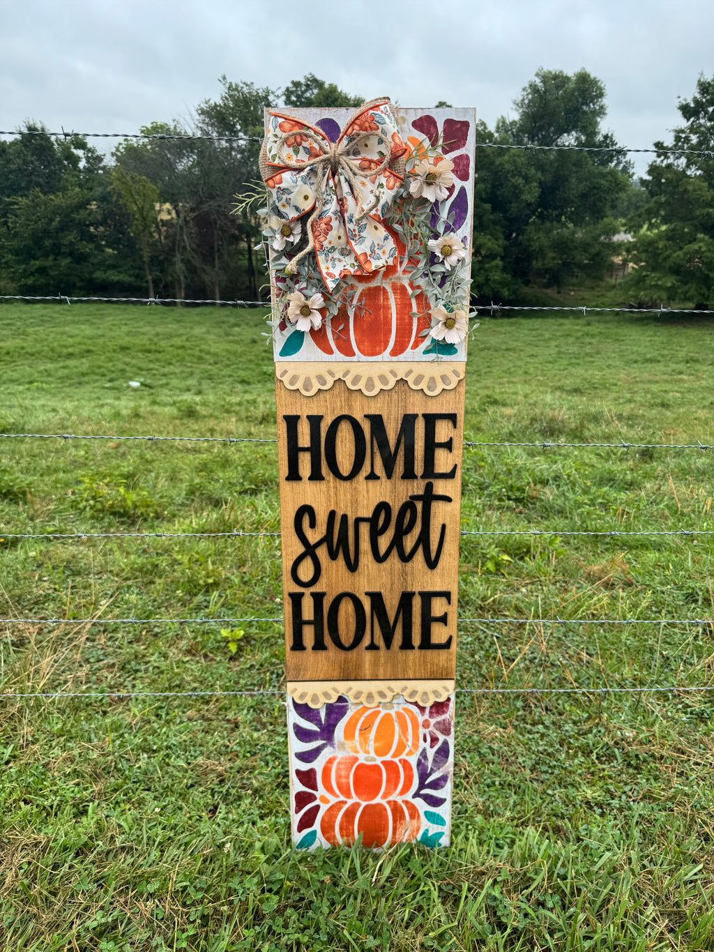 Stacked Pumpkin Porch Signs