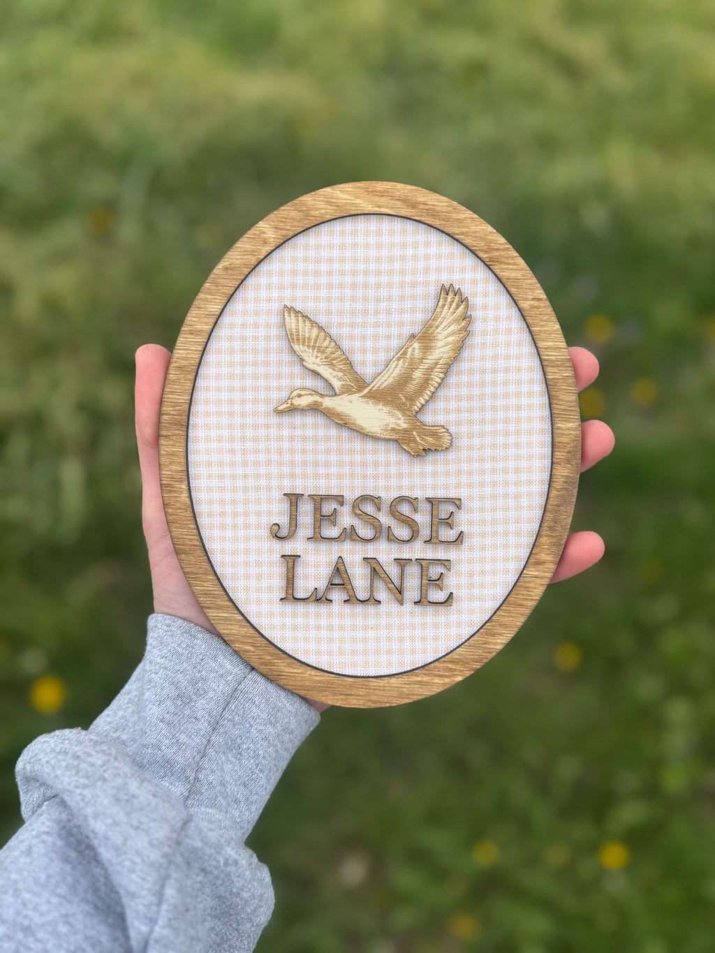 Custom Fabric Name Plaque