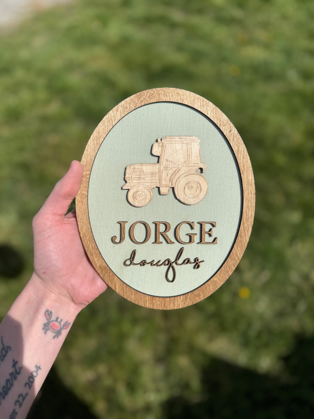 Custom Fabric Name Plaque