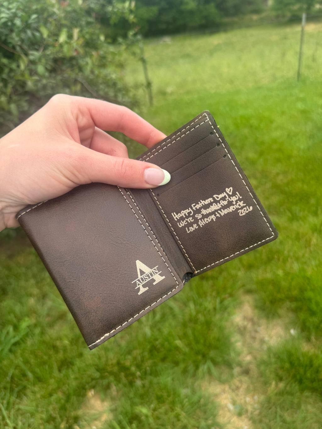 Custom Engraved Trifold Wallet