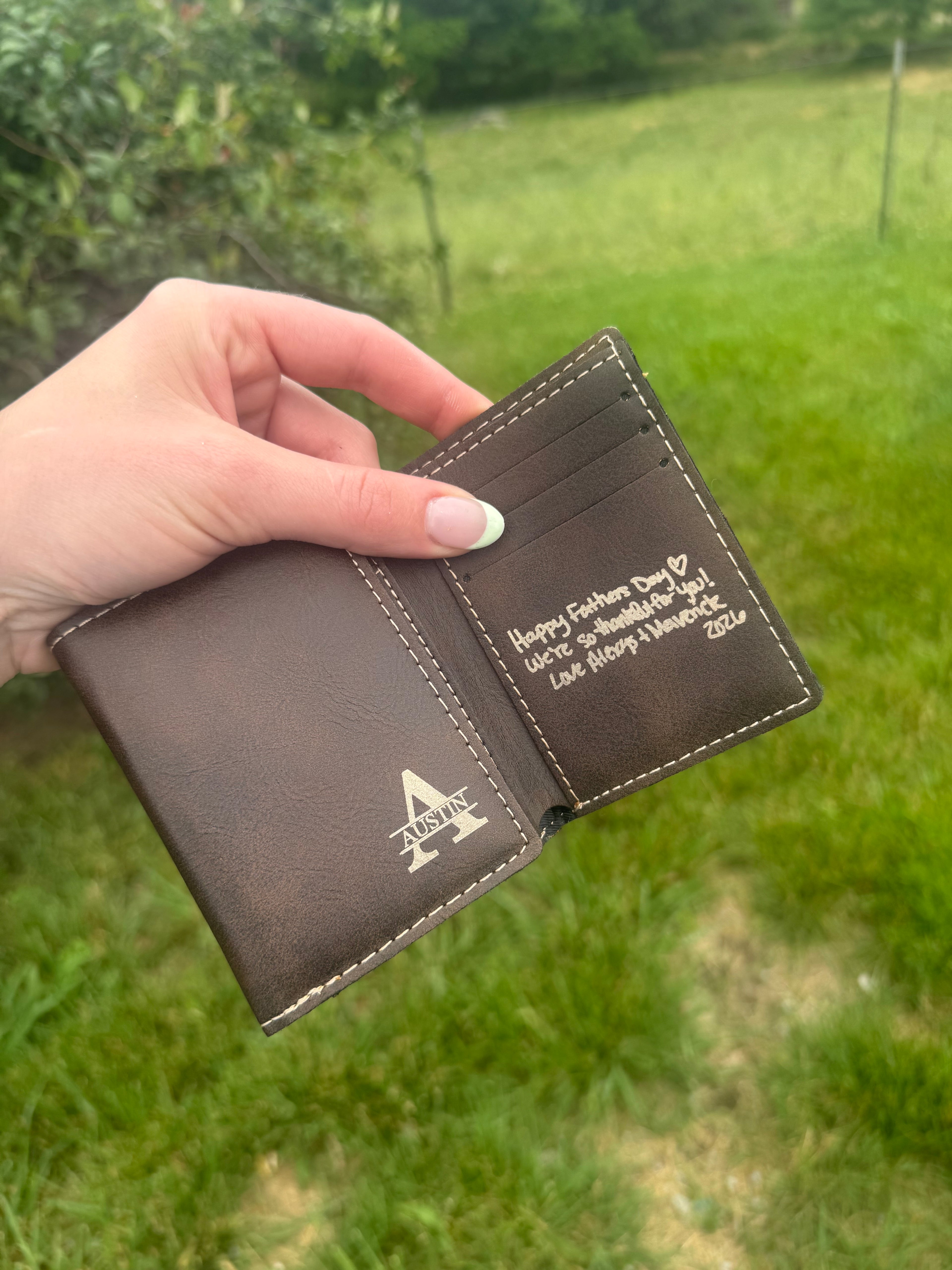 Custom Engraved Trifold Wallet