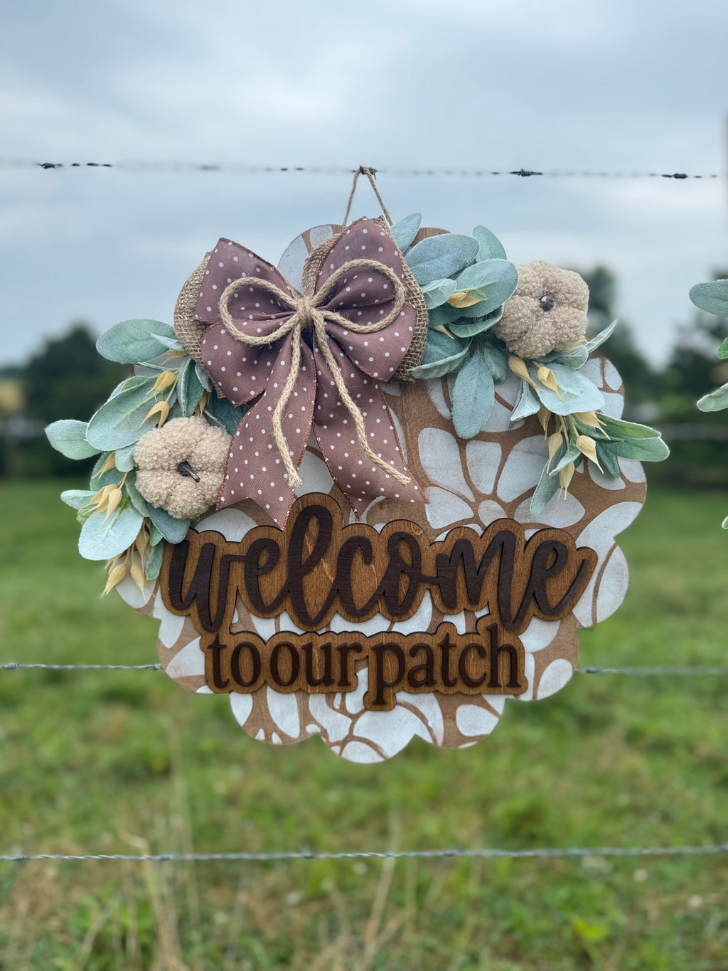 Polka Dot Pumpkin Porch Signs