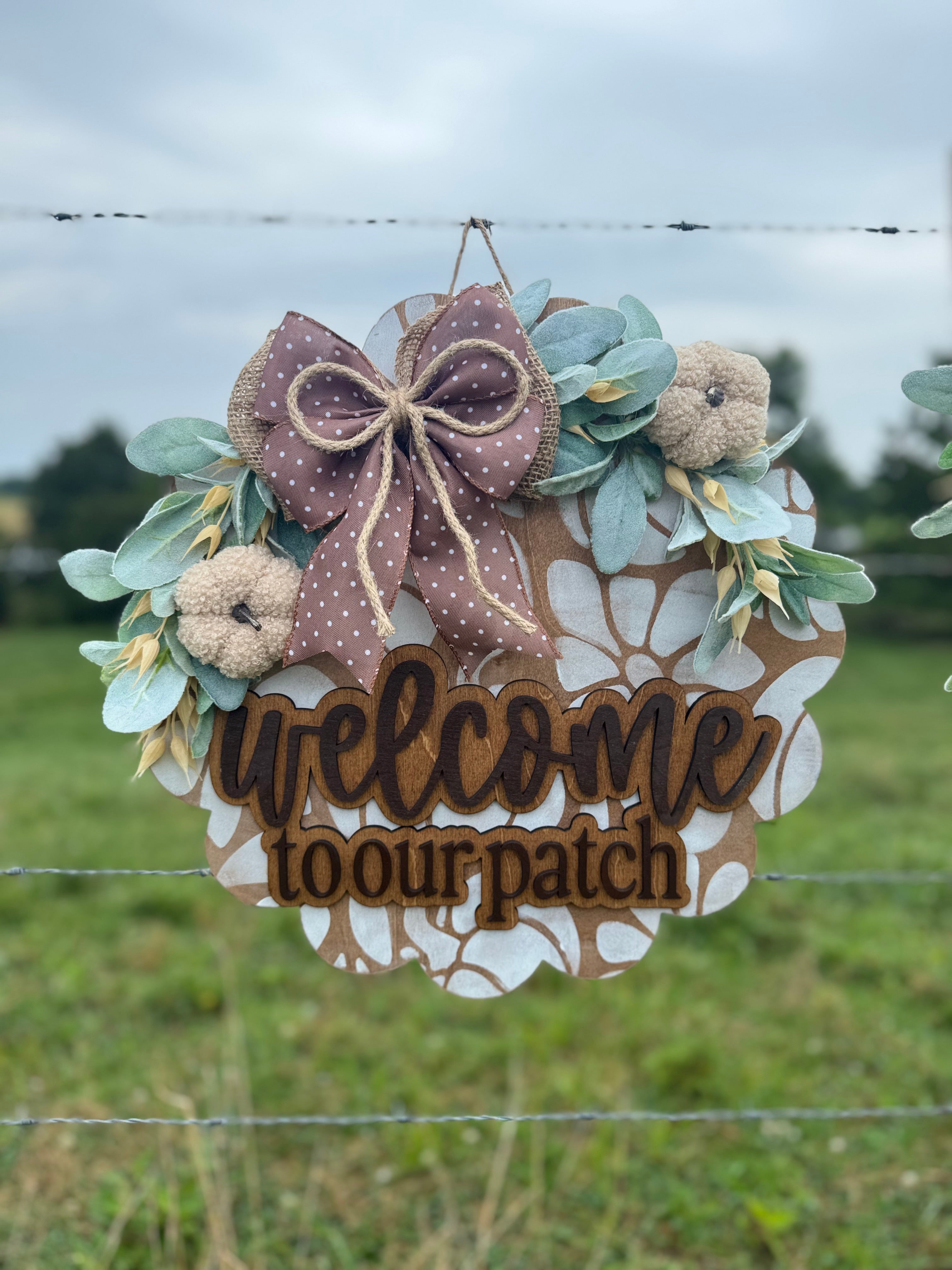 Polka Dot Pumpkin Porch Signs