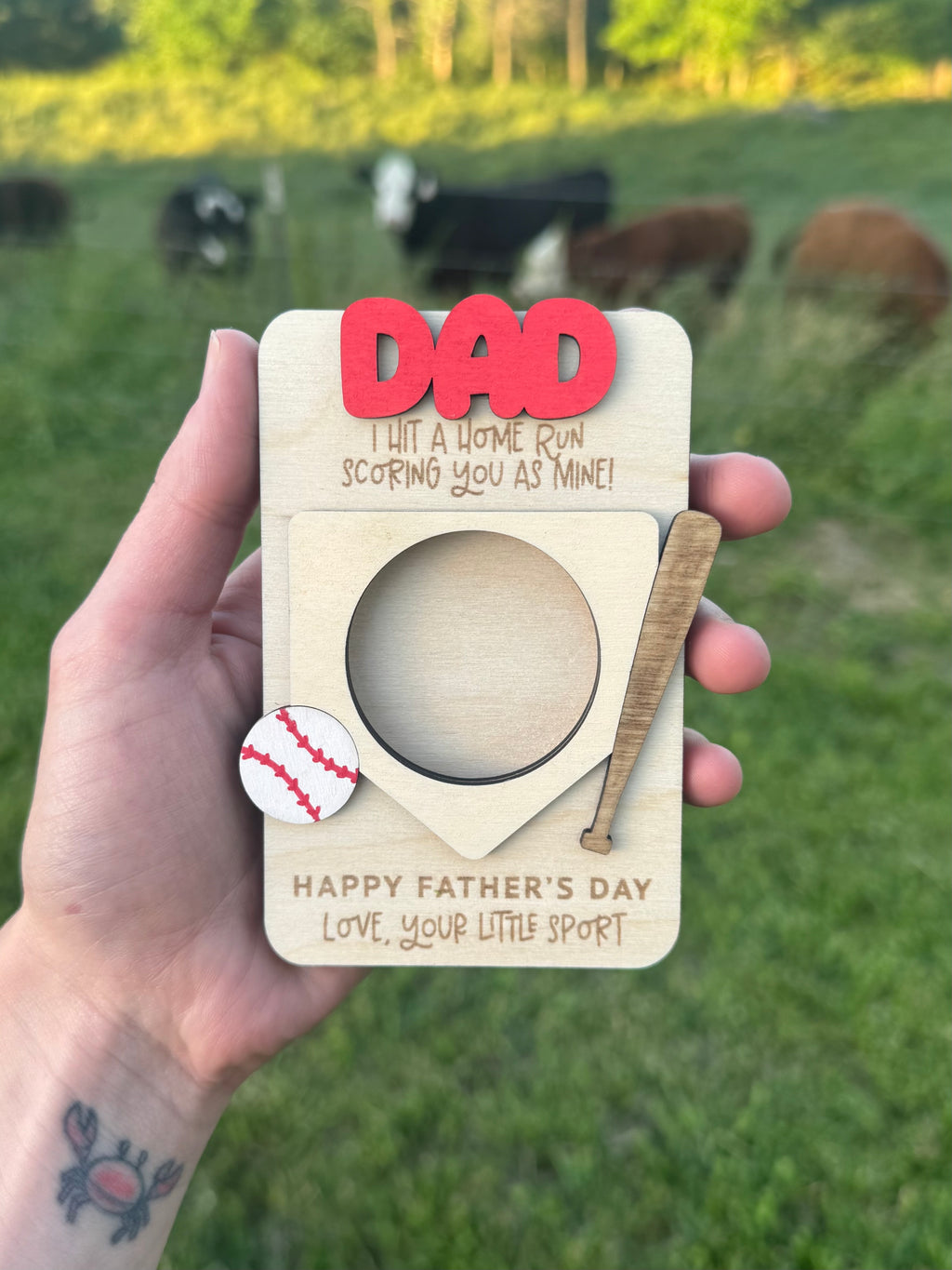 Custom Baseball Picture Frame Magnet or Visor Clip