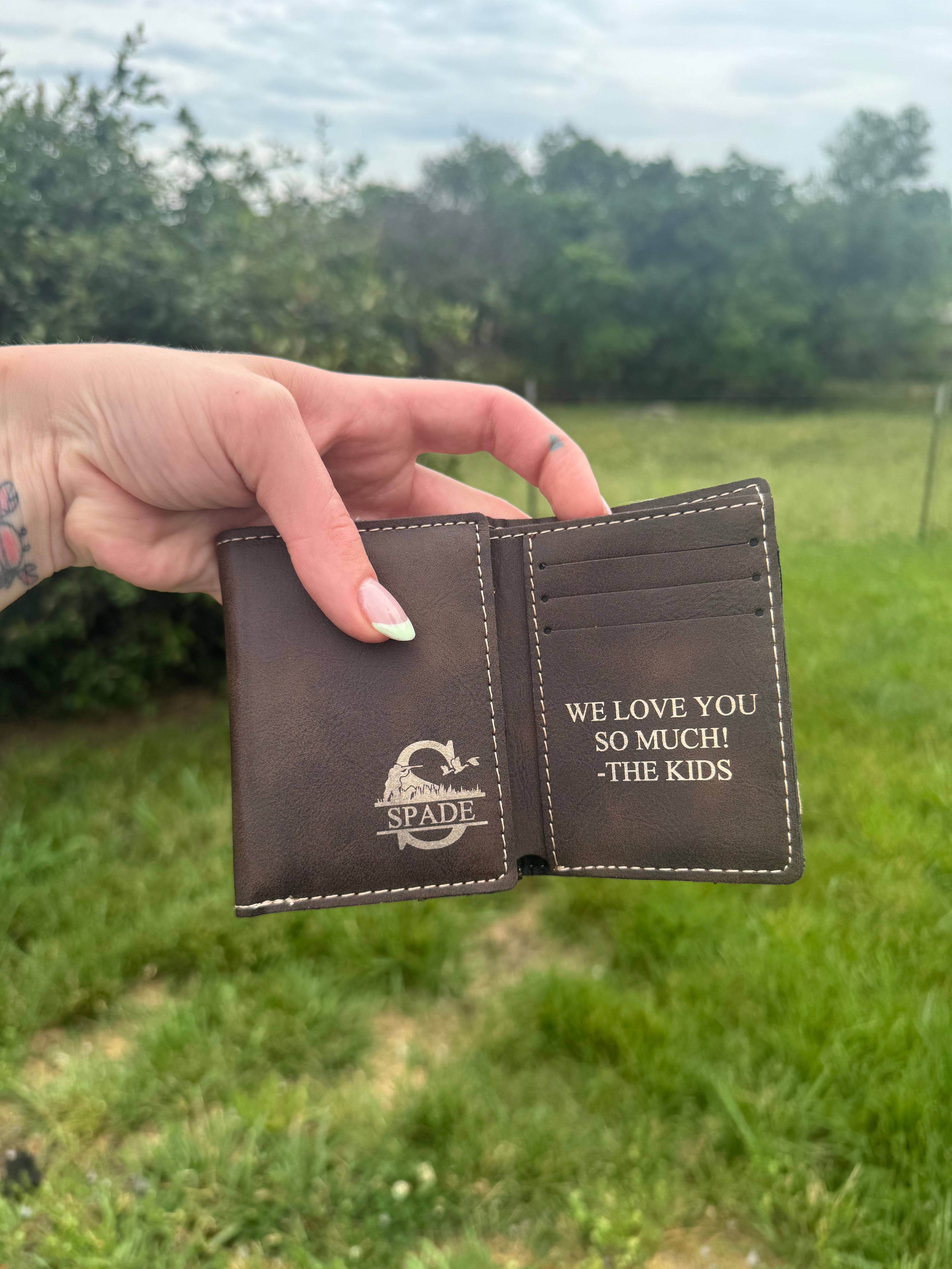 Custom Engraved Trifold Wallet
