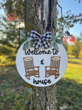 Rocking Chair Welcome Sign