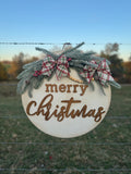 Frosted Merry Christmas Hanger