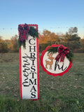 Red Scalloped Christmas Signs