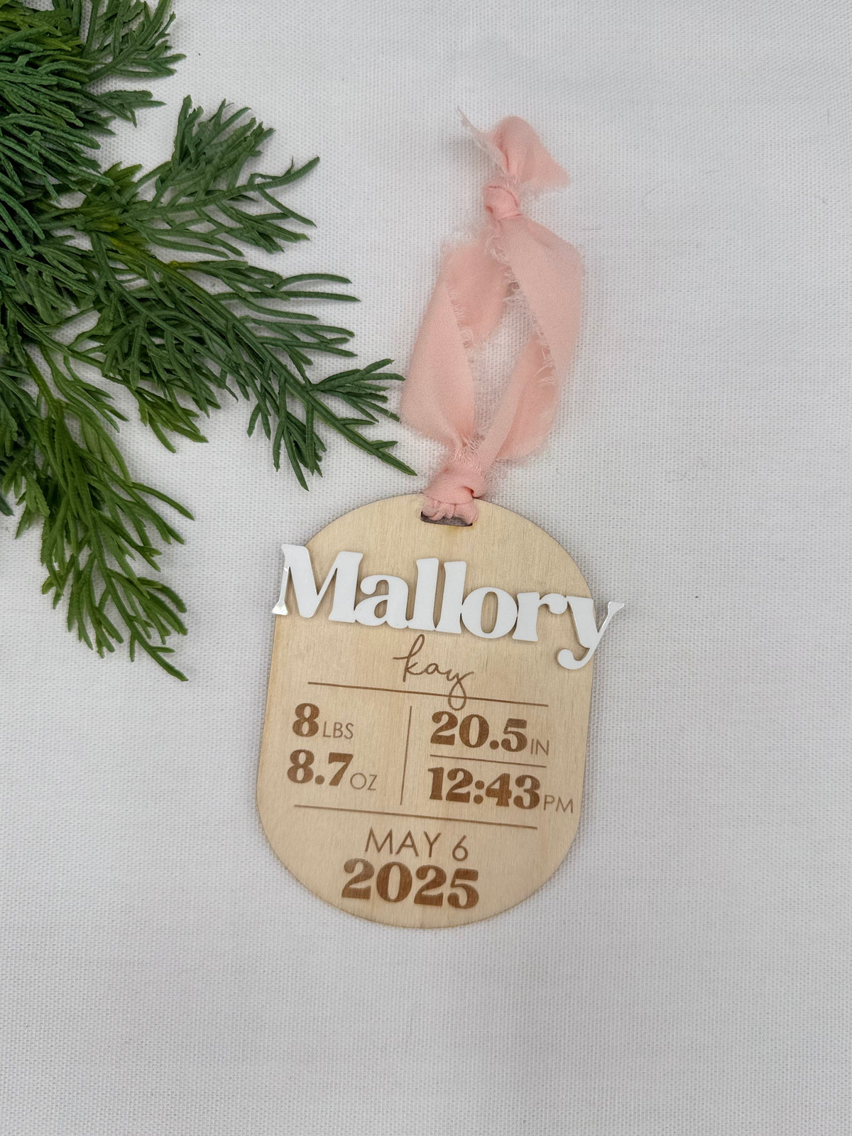 Birth Stat Ornament